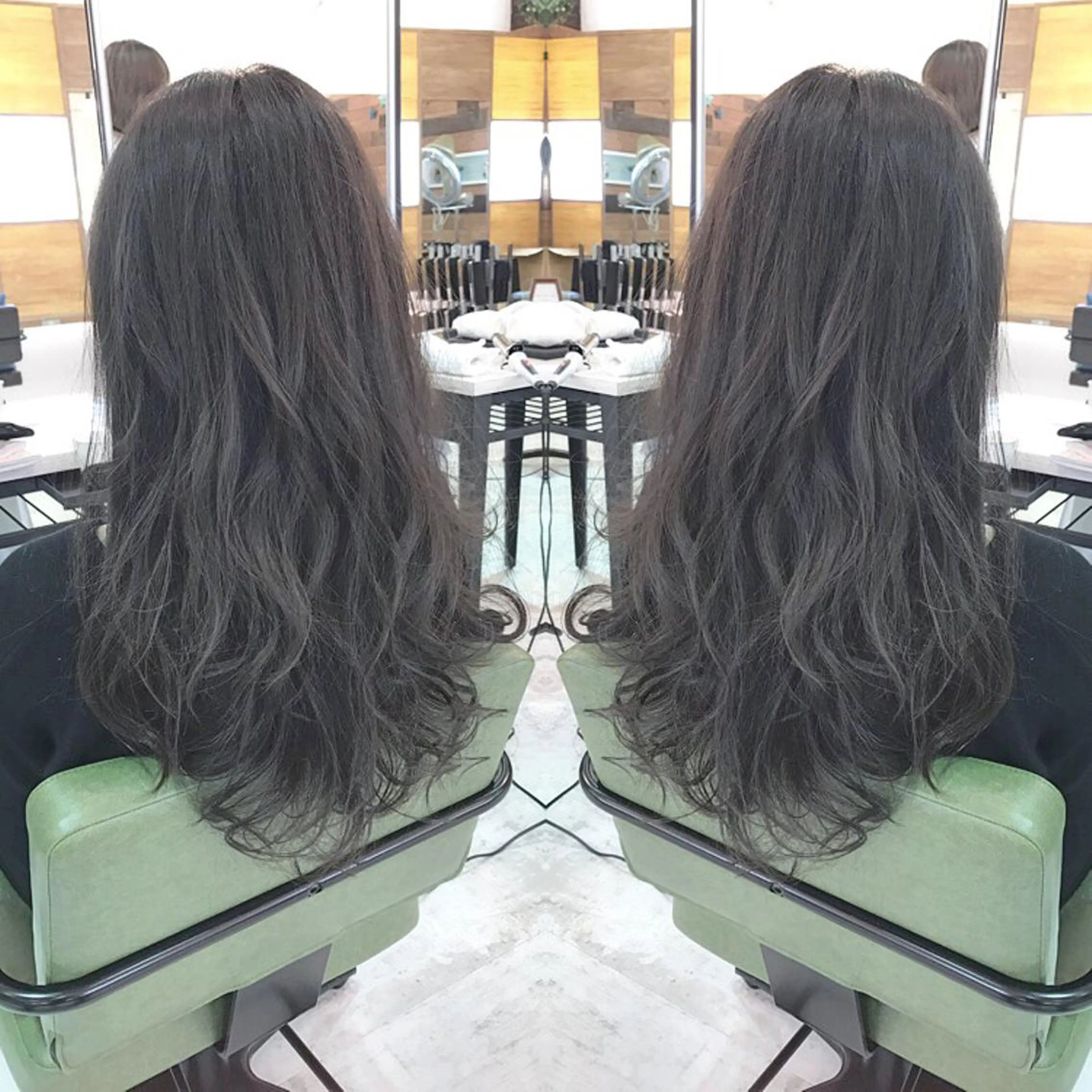 セミロング ロング カラー グレージュ ハイライトカラー ハイライト 青木 茂樹⭐️ 透明感カラーのヘアスタイル