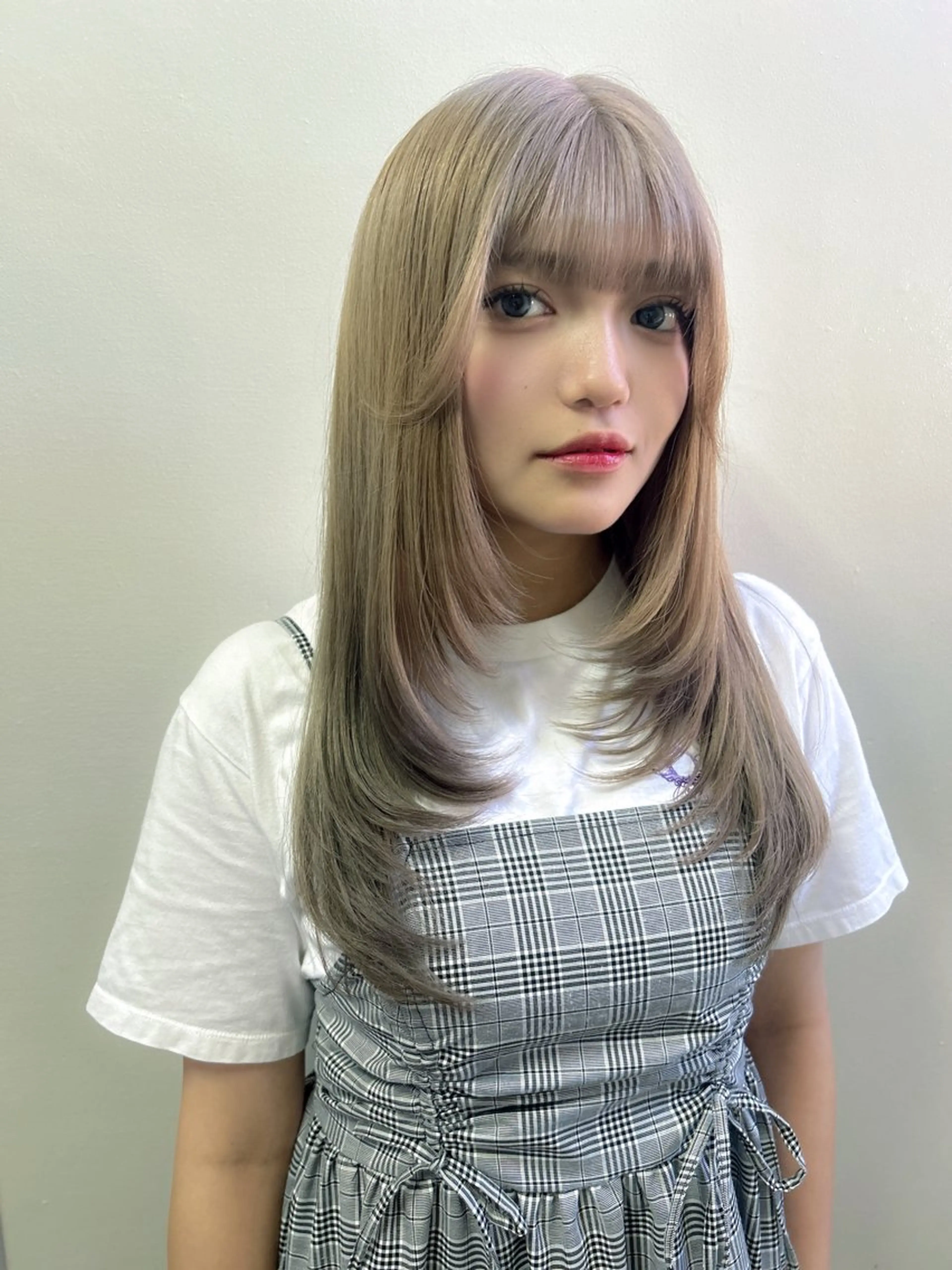 ロング カット ヘアカラー トリートメント 透明感/ダブル カラー/SHISEIのヘアスタイル