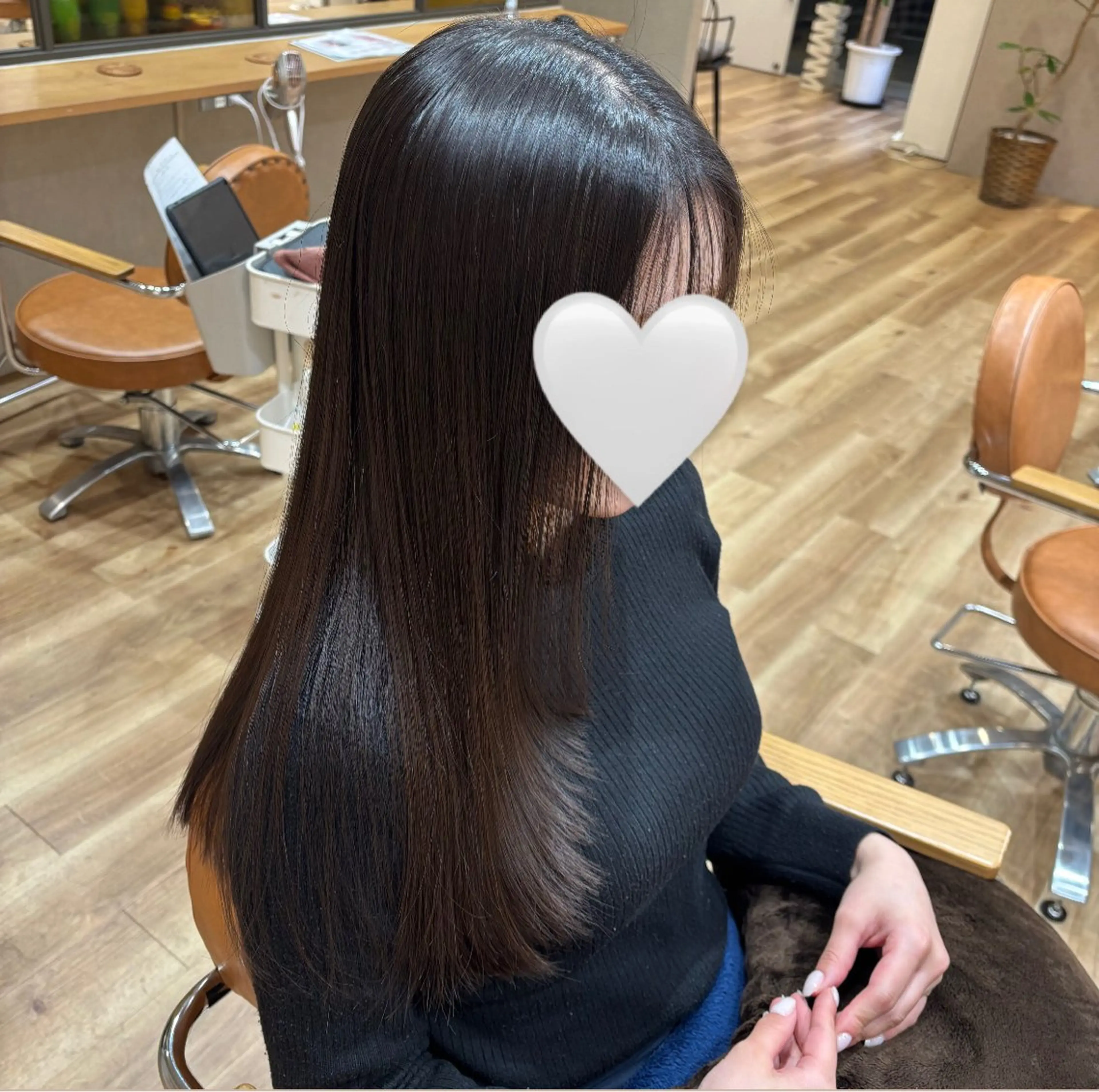 顔周りレイヤー【ロングレイヤー】の写真