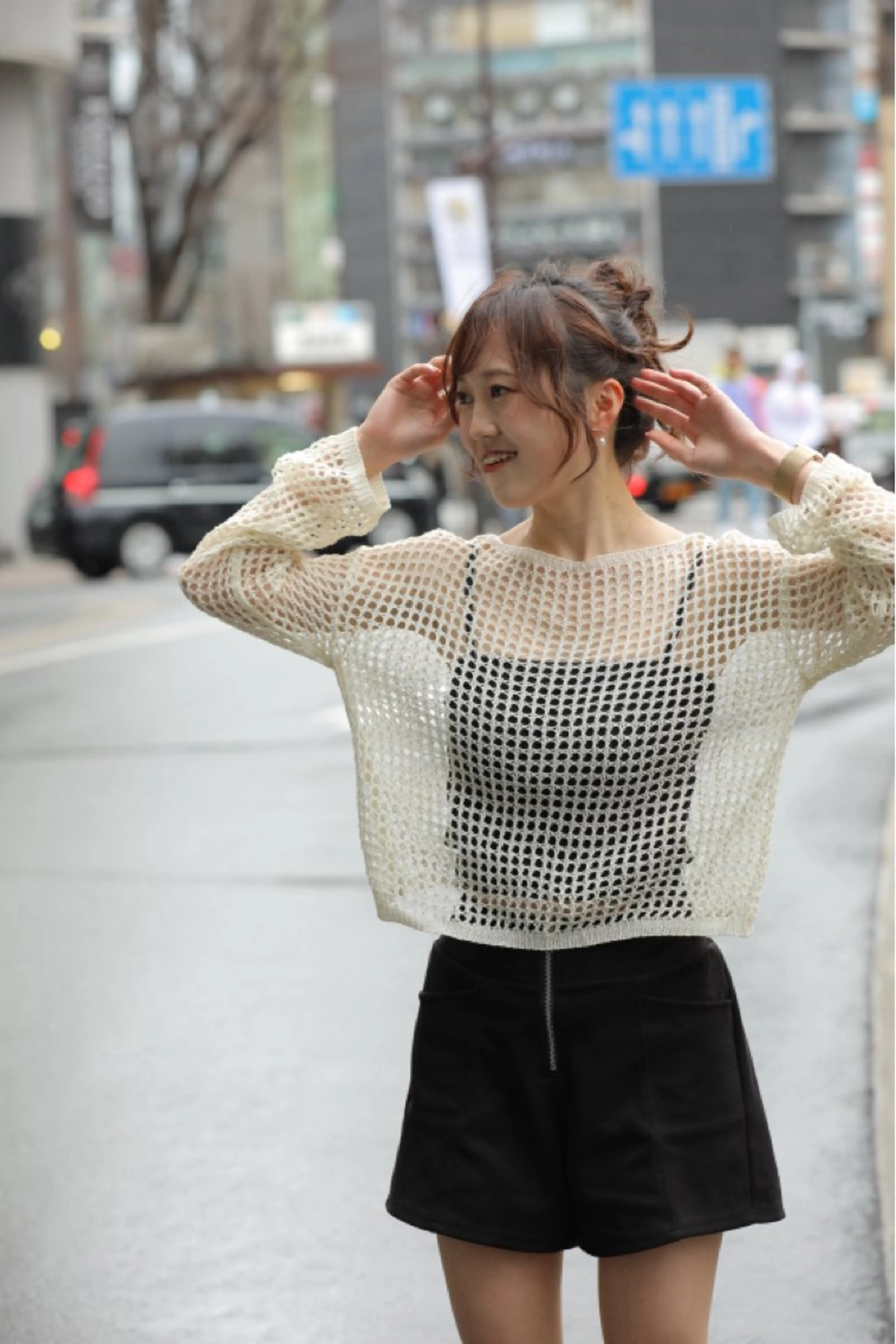 ミディアム ハイライト 髪質改善 小顔カット ヘアセット Endearing 銀座/レイヤーカットのヘアスタイル