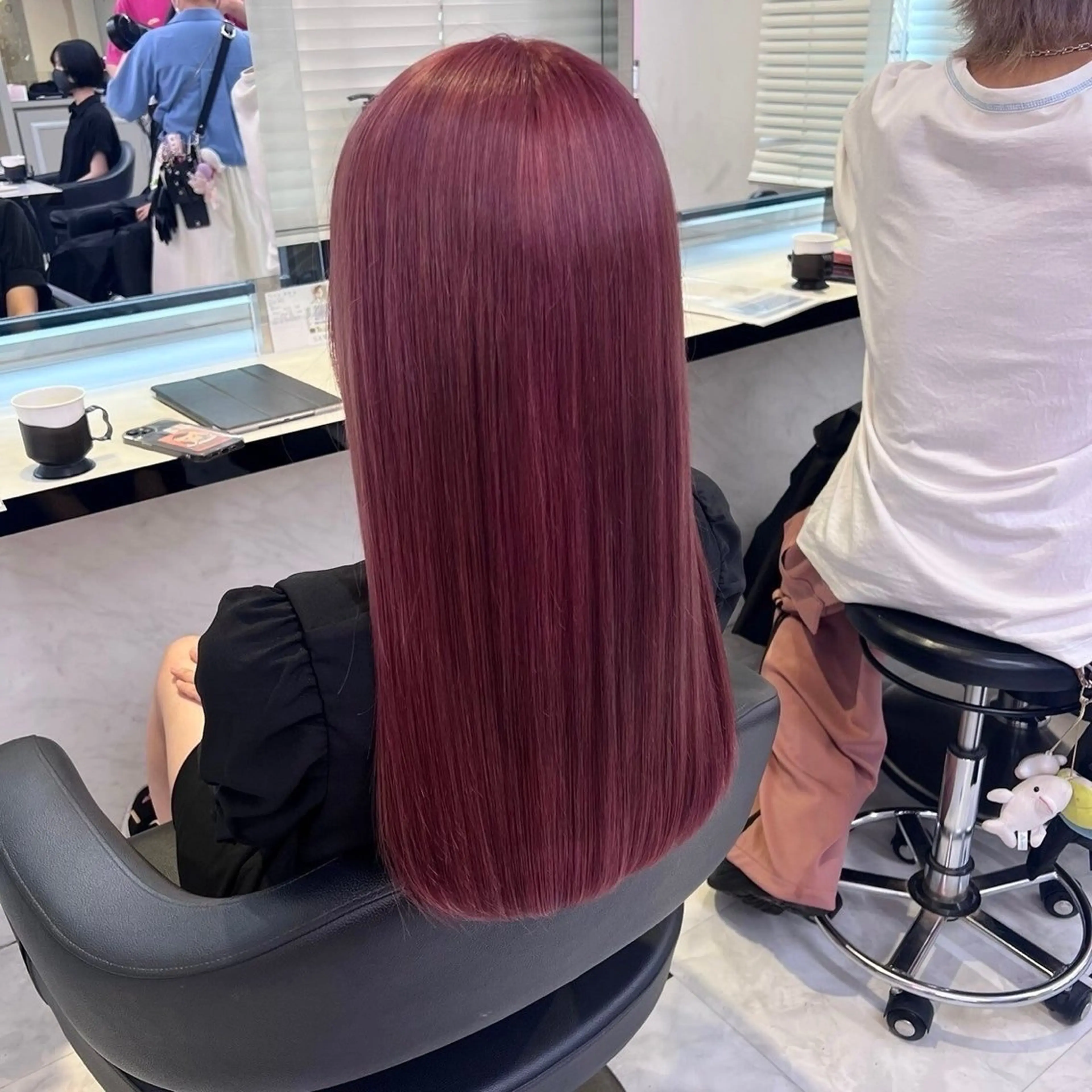 ロング カラー ヘアアレンジ ブリーチ ブリーチなしカラー 髪質改善 🫧原宿艶ワンカラー /ダブルカラー🫧のヘアスタイル