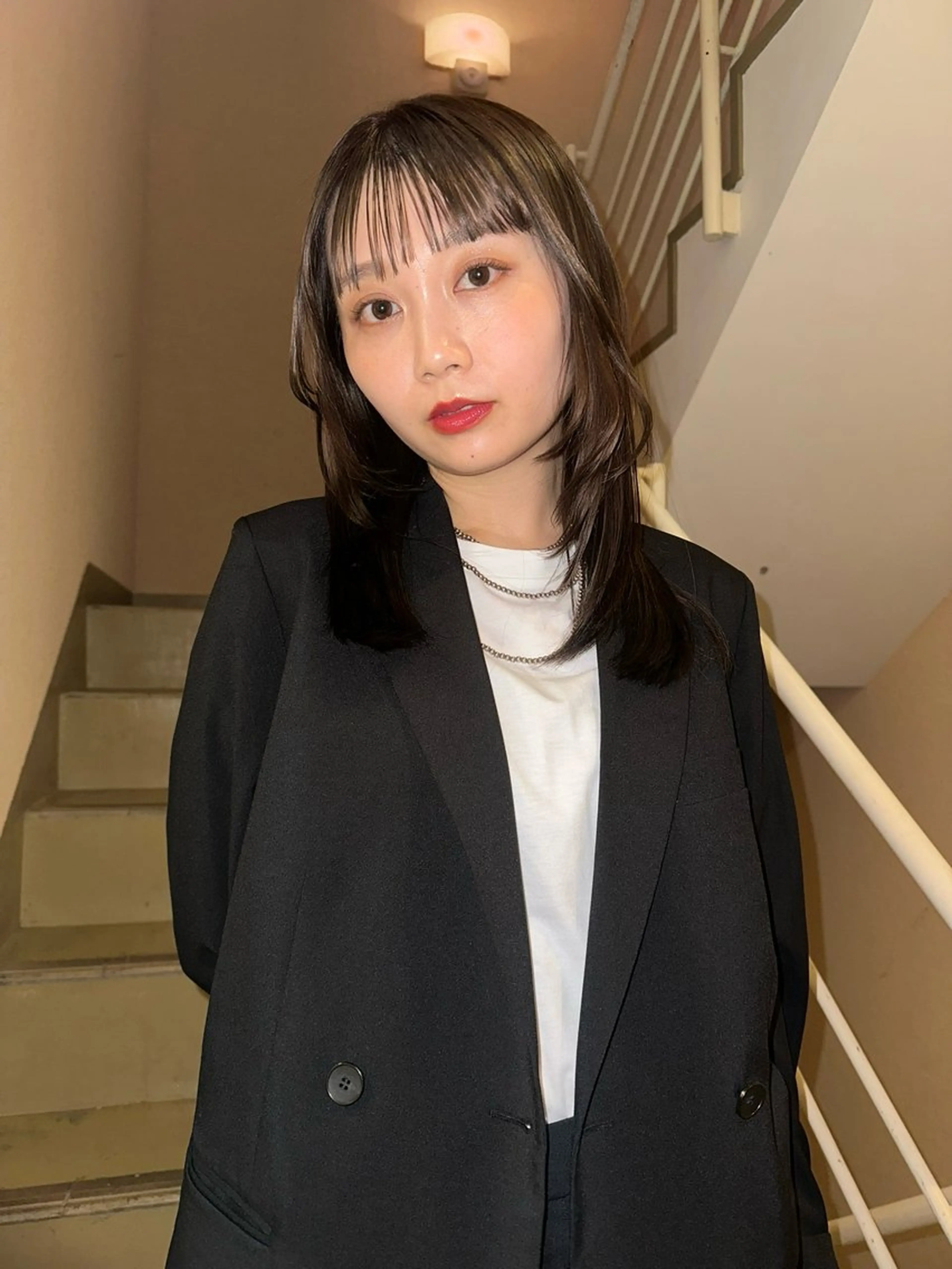 セミロング カット ヘアカラー 🍇透明感カラー/ カットひかる🍒のヘアスタイル