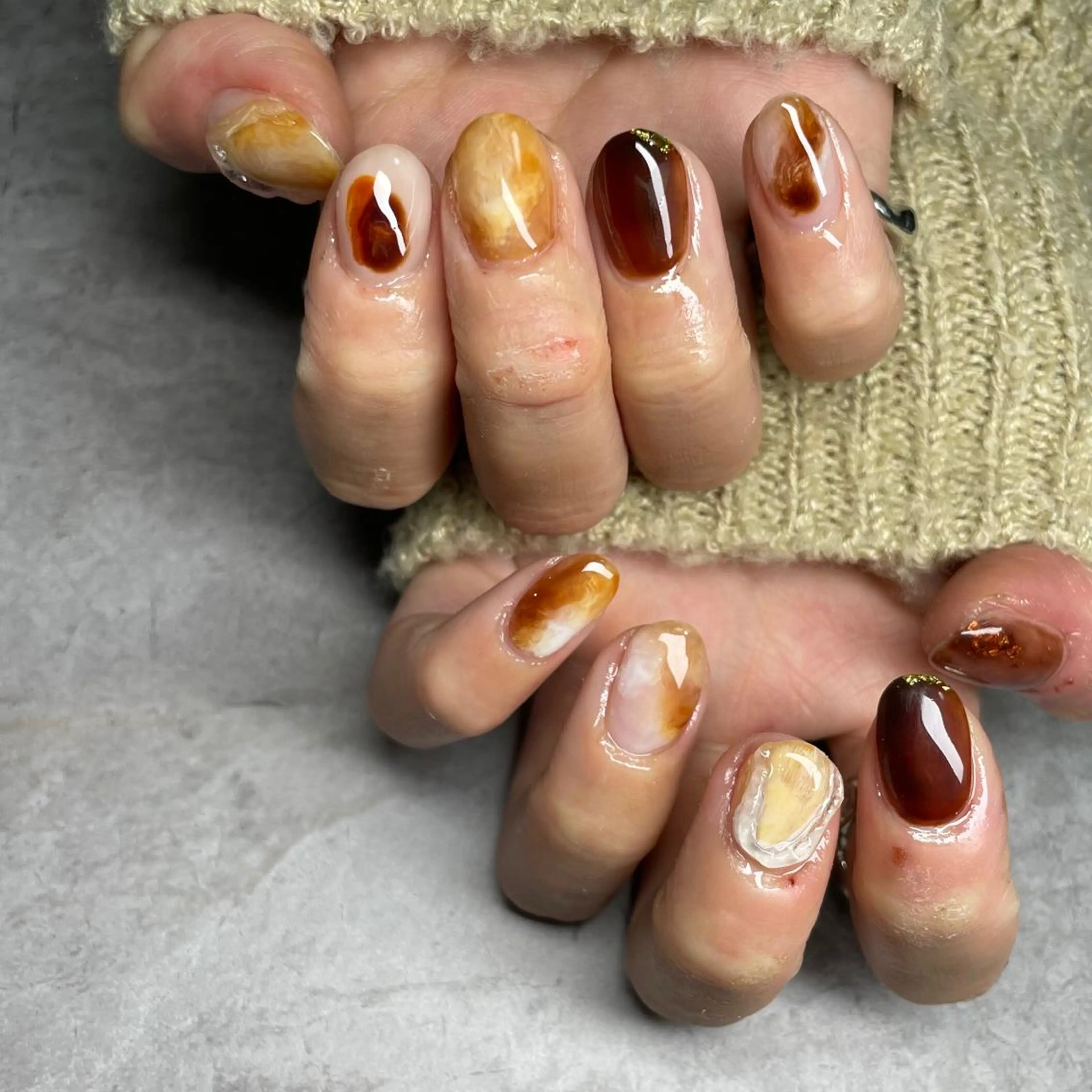 ショート メンズ ネイル ジェルネイル ニュアンスネイル Statice所属・YUNA FUKUDAのネイルデザイン