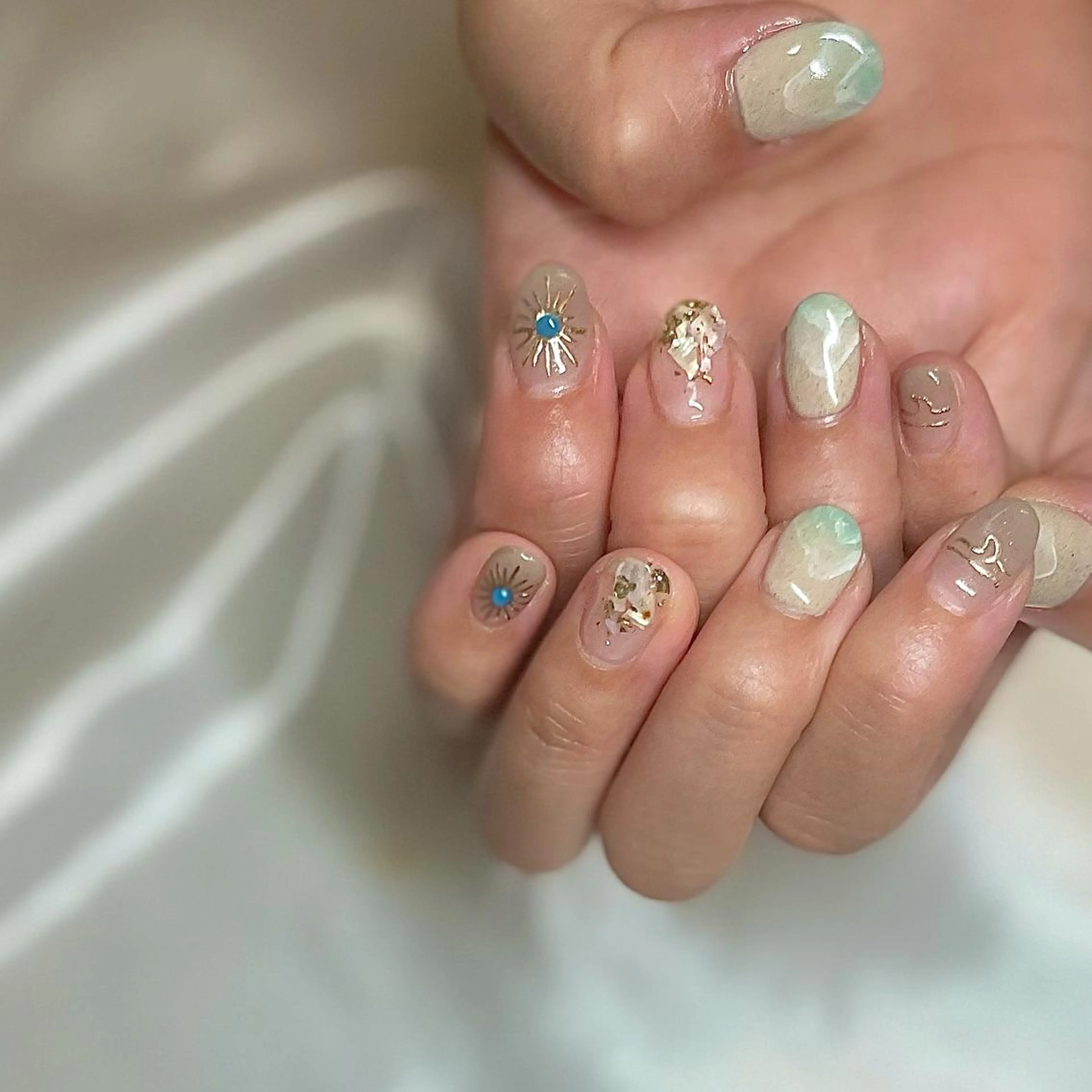 ショート カラー パーマ ヘアアレンジ メンズ キッズ ネイル マツエク・マツパ nail&eye Aoのマツエク・マツパデザイン