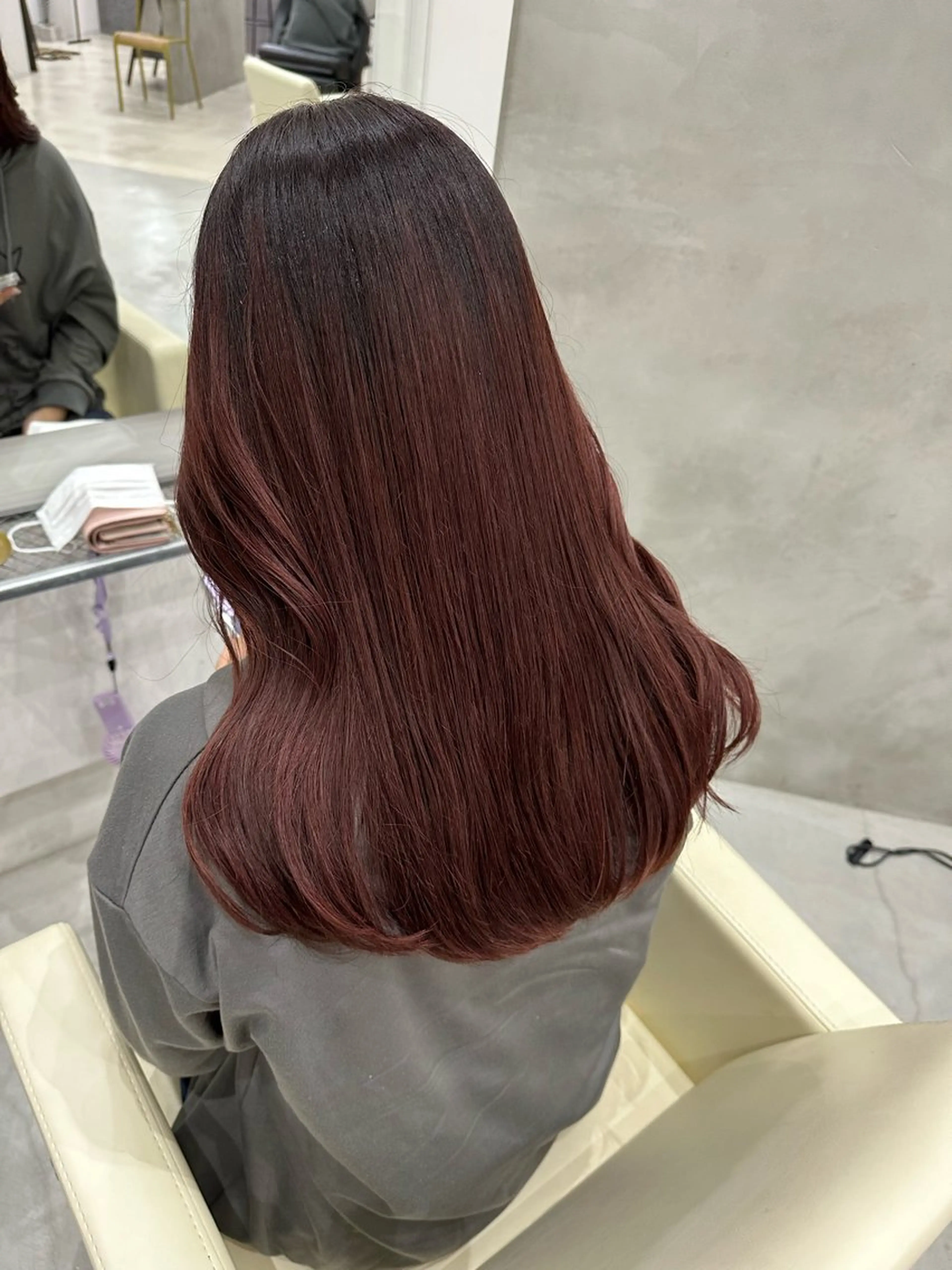 セミロング カラー さあや 【透け感/艶感】のヘアスタイル