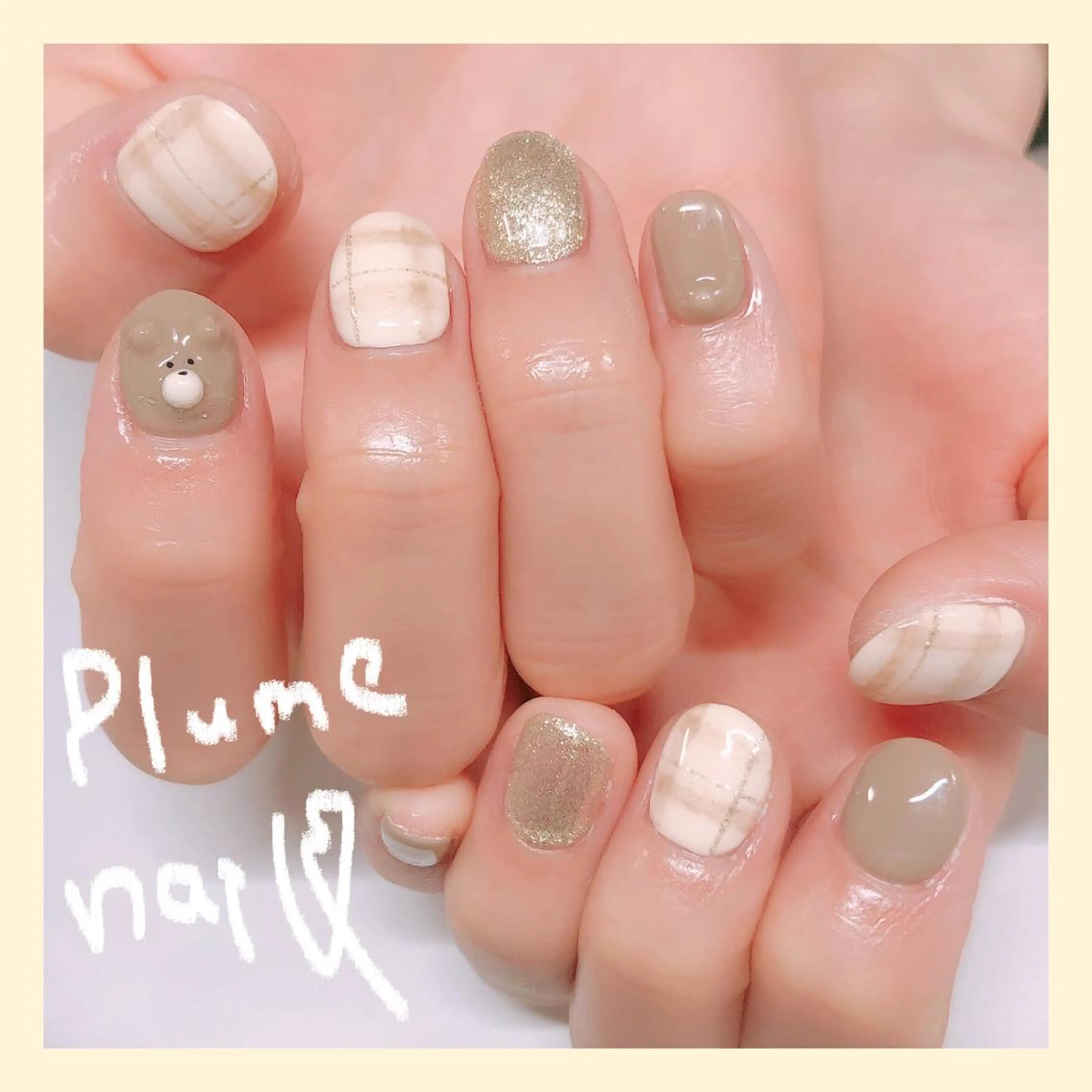 ネイル 韓国ネイル ワンカラーネイル ストーンネイル 冬ネイル ハンドネイル plume nail ☆韓国ネイルのネイルデザイン