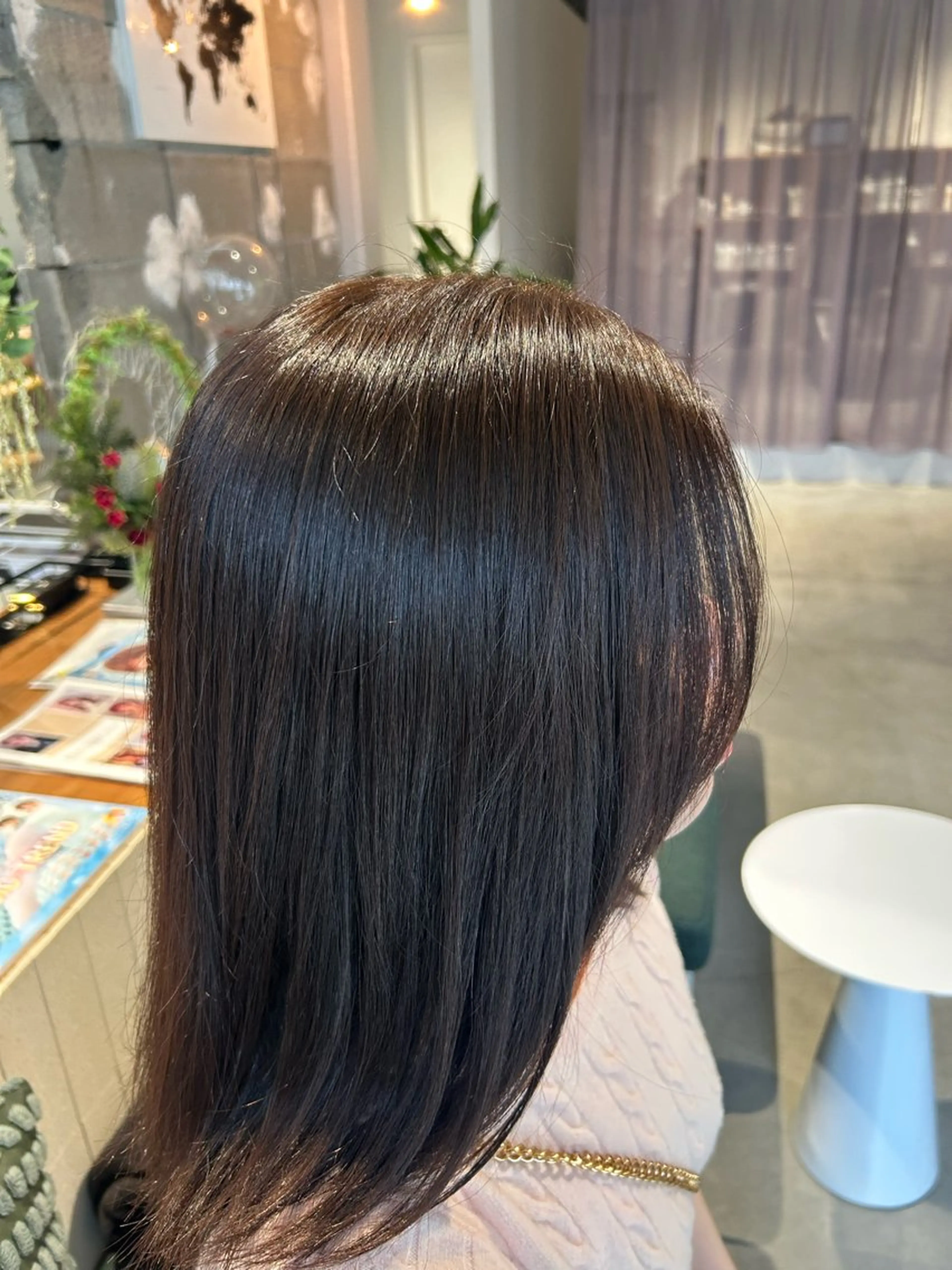 セミロング ヘアカラー トリートメント 津山 優真のヘアスタイル