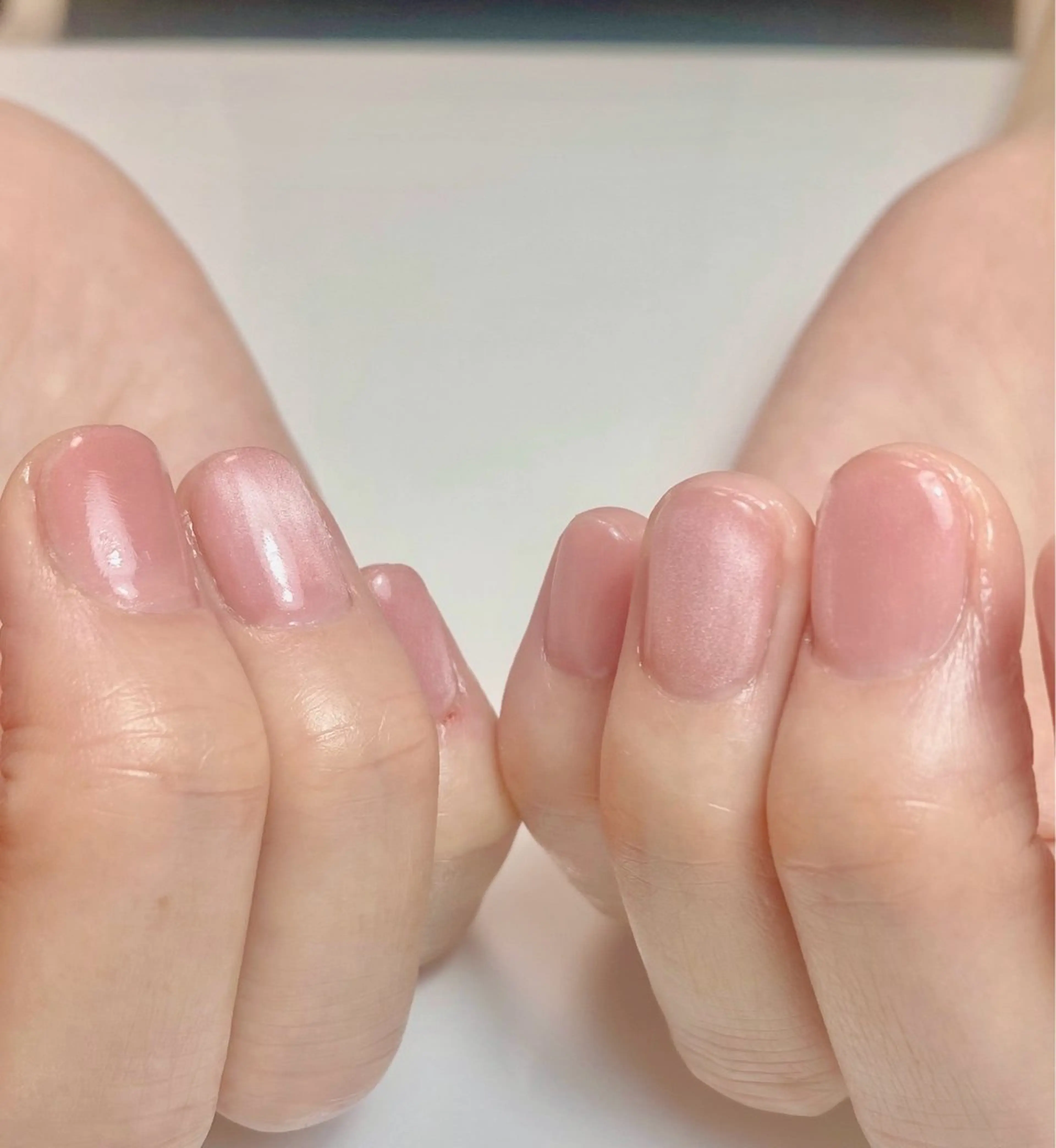 ネイル マグネットネイル オフィスネイル ピンク Nail Salon K 🧸美爪育成のネイルデザイン