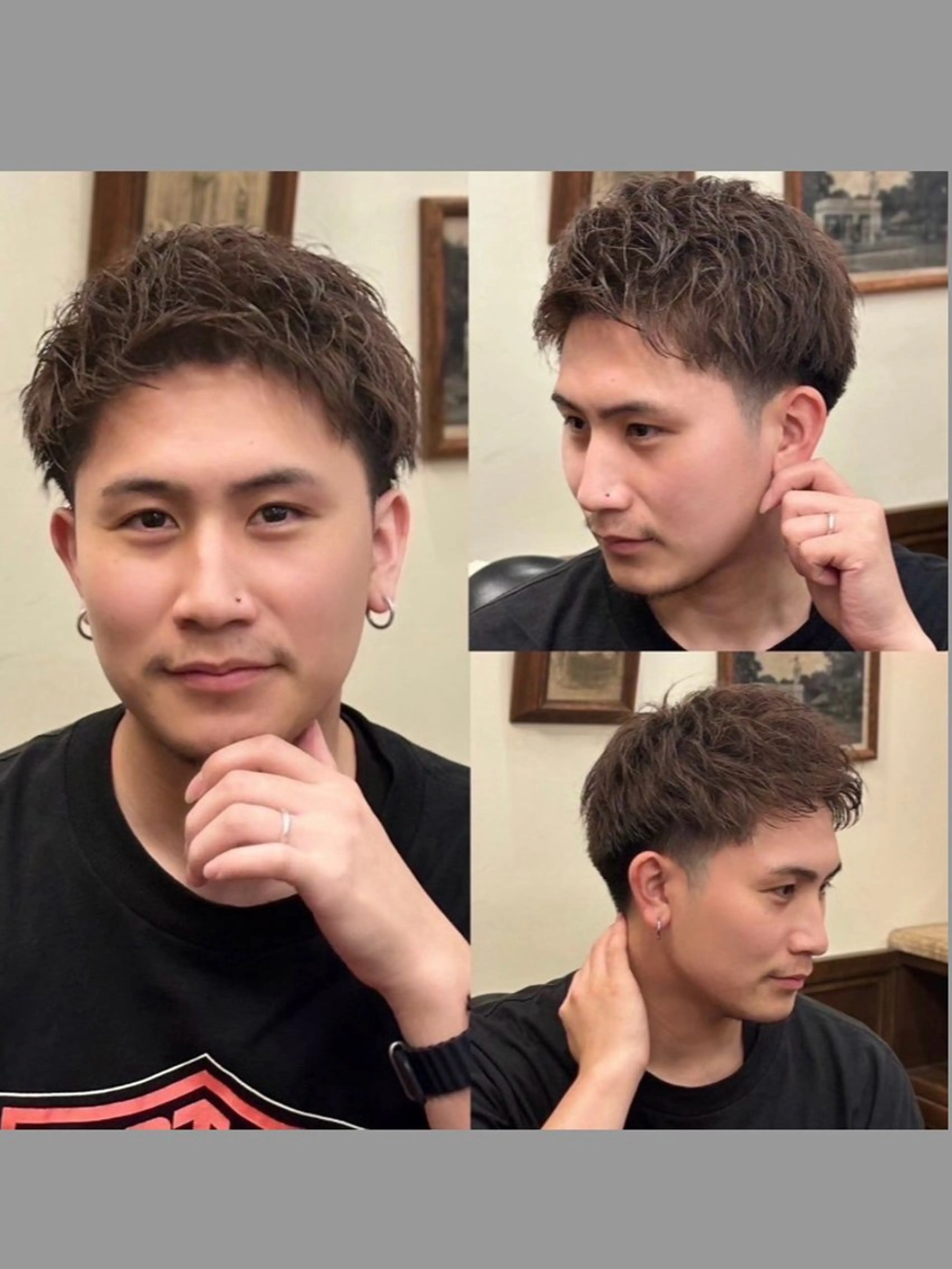 パーマ まなべ あいりのヘアスタイル
