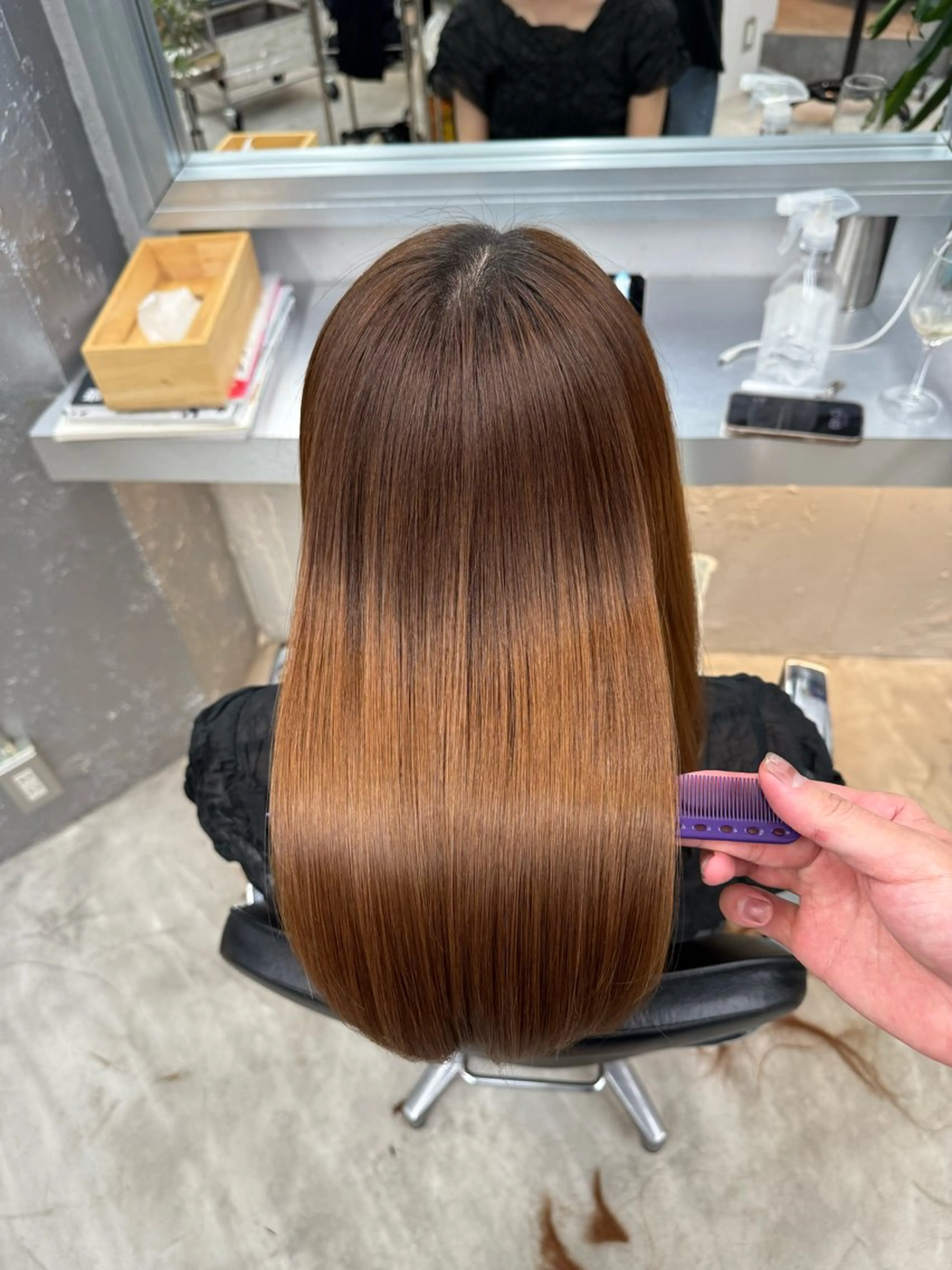 セミロング 縮毛矯正 トリートメント 乾かすだけでまとまる /髪質改善西村涼太のヘアスタイル