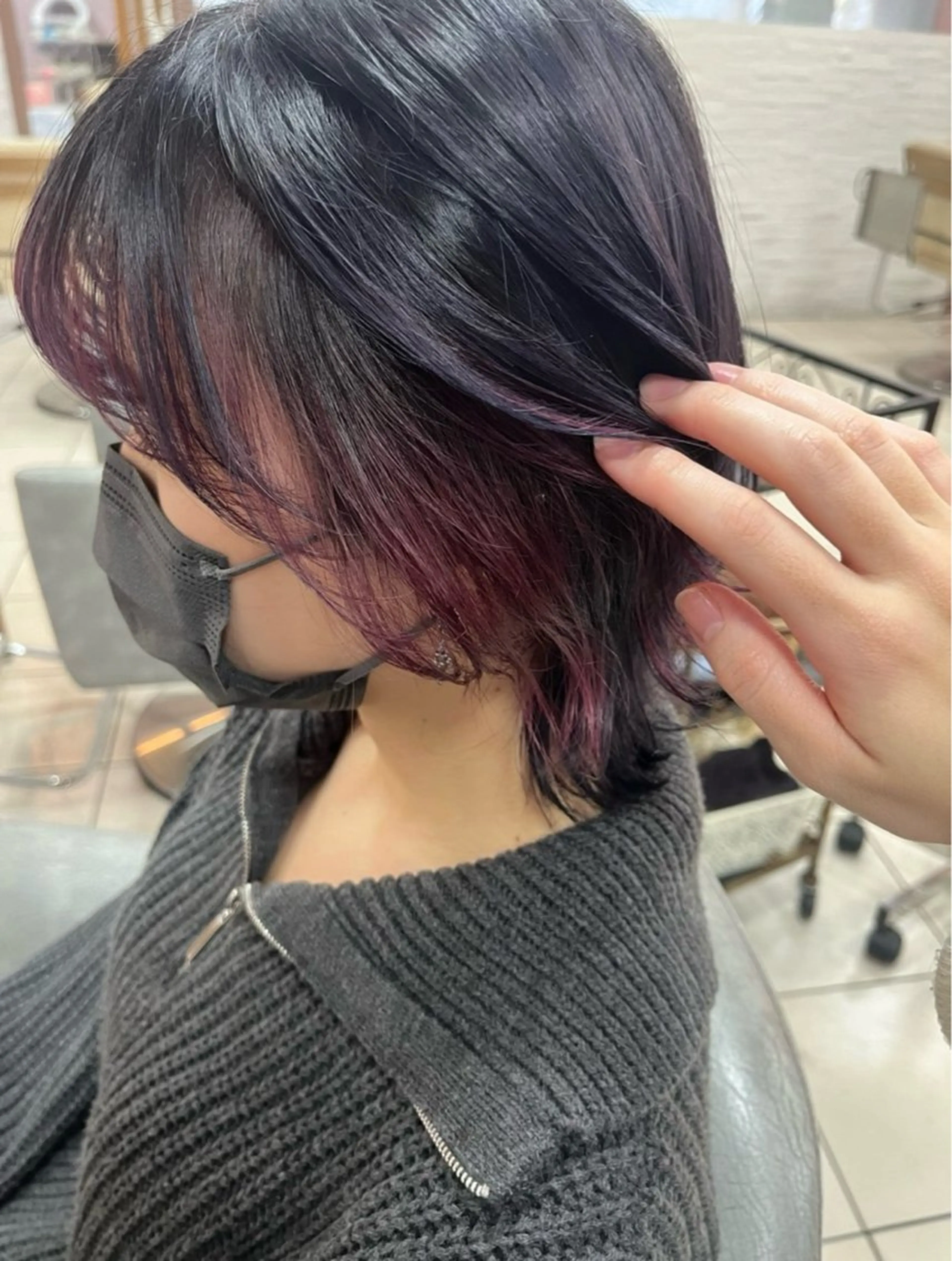 【インナーカラー🩵】　カット➕インナーカラー➕髪質改善トリートメント‼️の写真