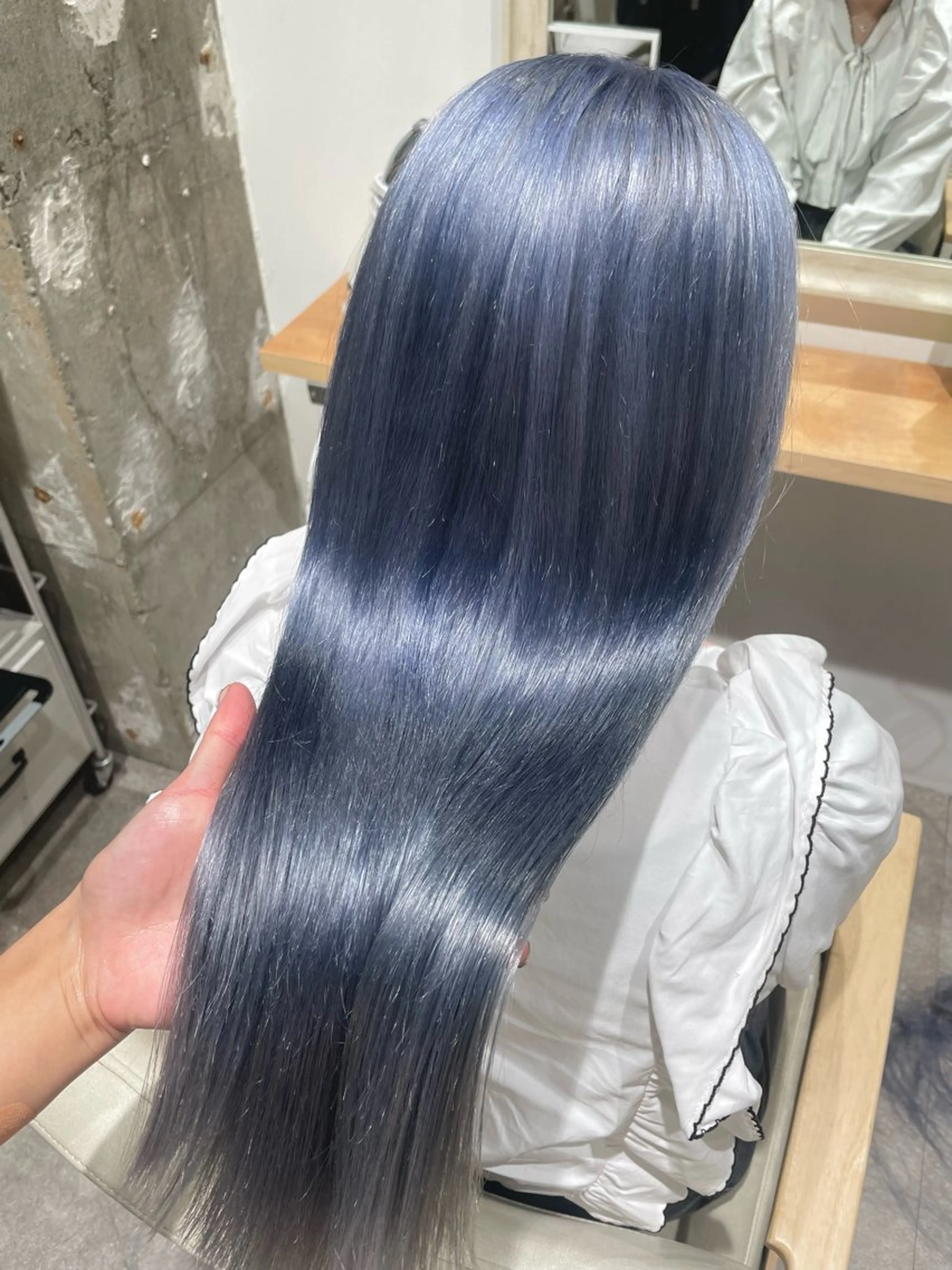 🫐【U24】🫐𝐝𝐨𝐮𝐛𝐥𝐞 𝐜𝐨𝐥𝐨𝐫 bleachあり ケアブリーチ＋¥1650の写真