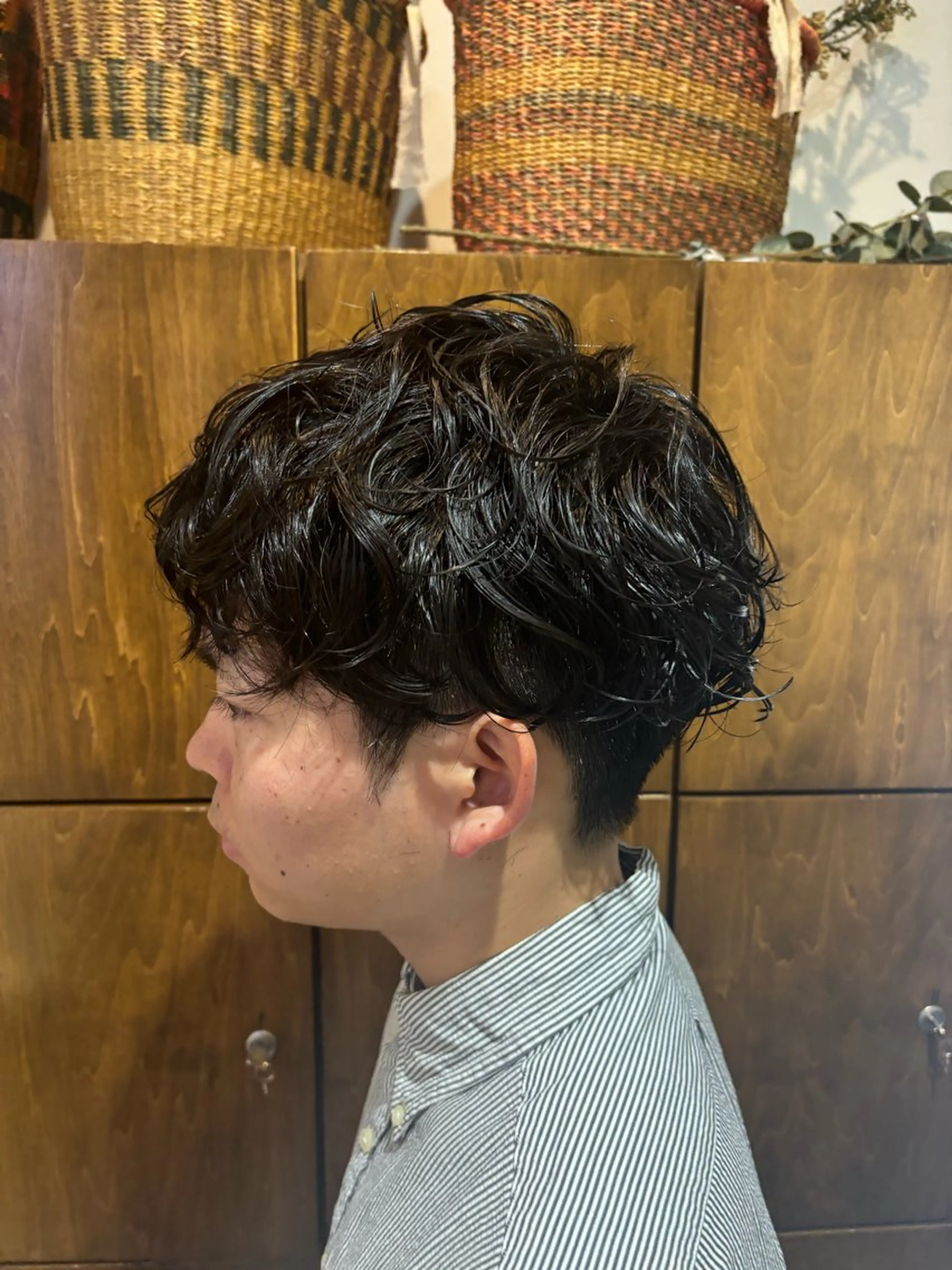 パーマ メンズ カット パーマ レイヤーカット/艶髪 /パーマaikoのヘアスタイル