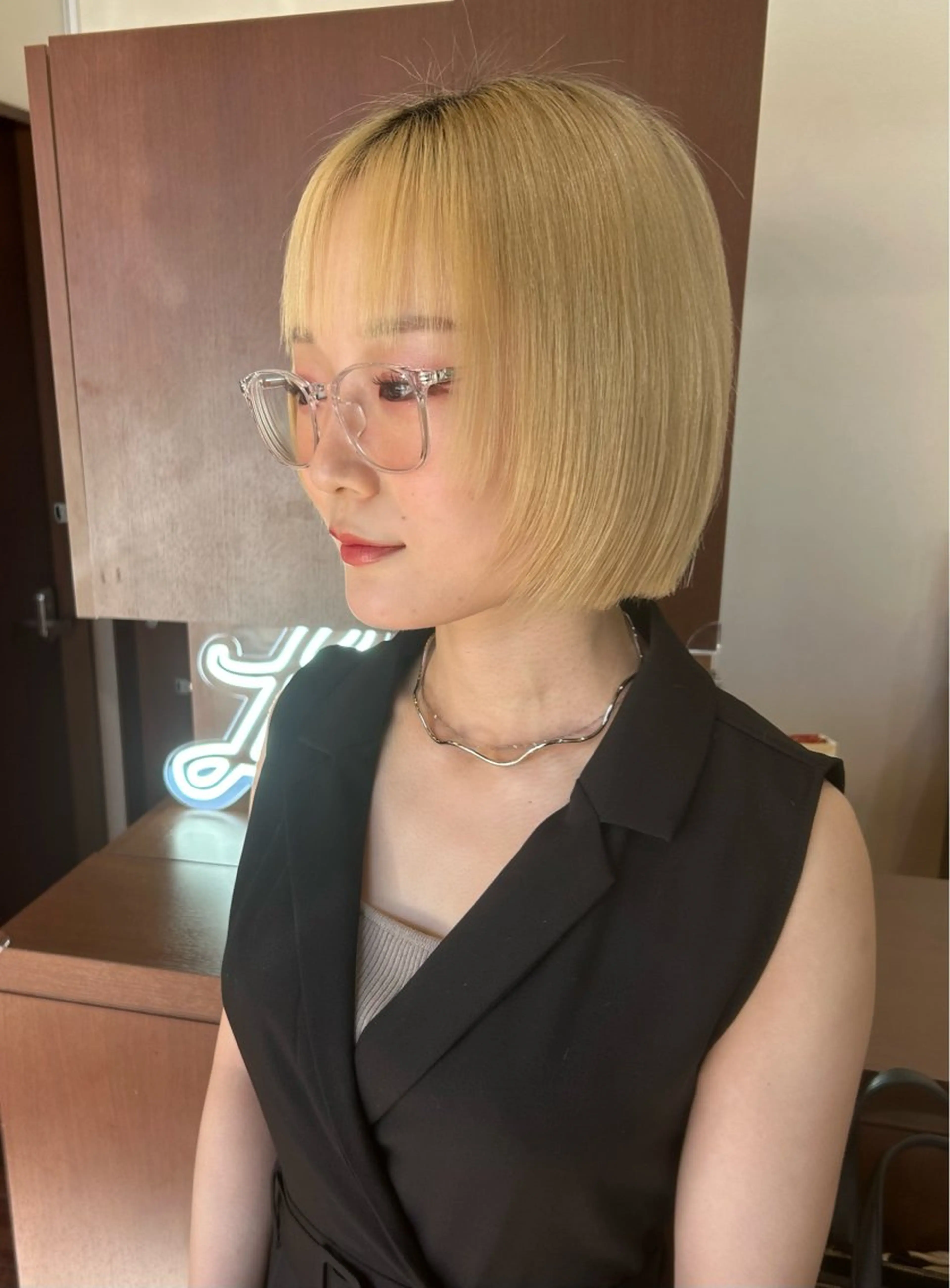 ショート ヘアカラー トリートメント Lani hair salon所属・野洲/髪質改善/ 田中瑠生のヘアスタイル