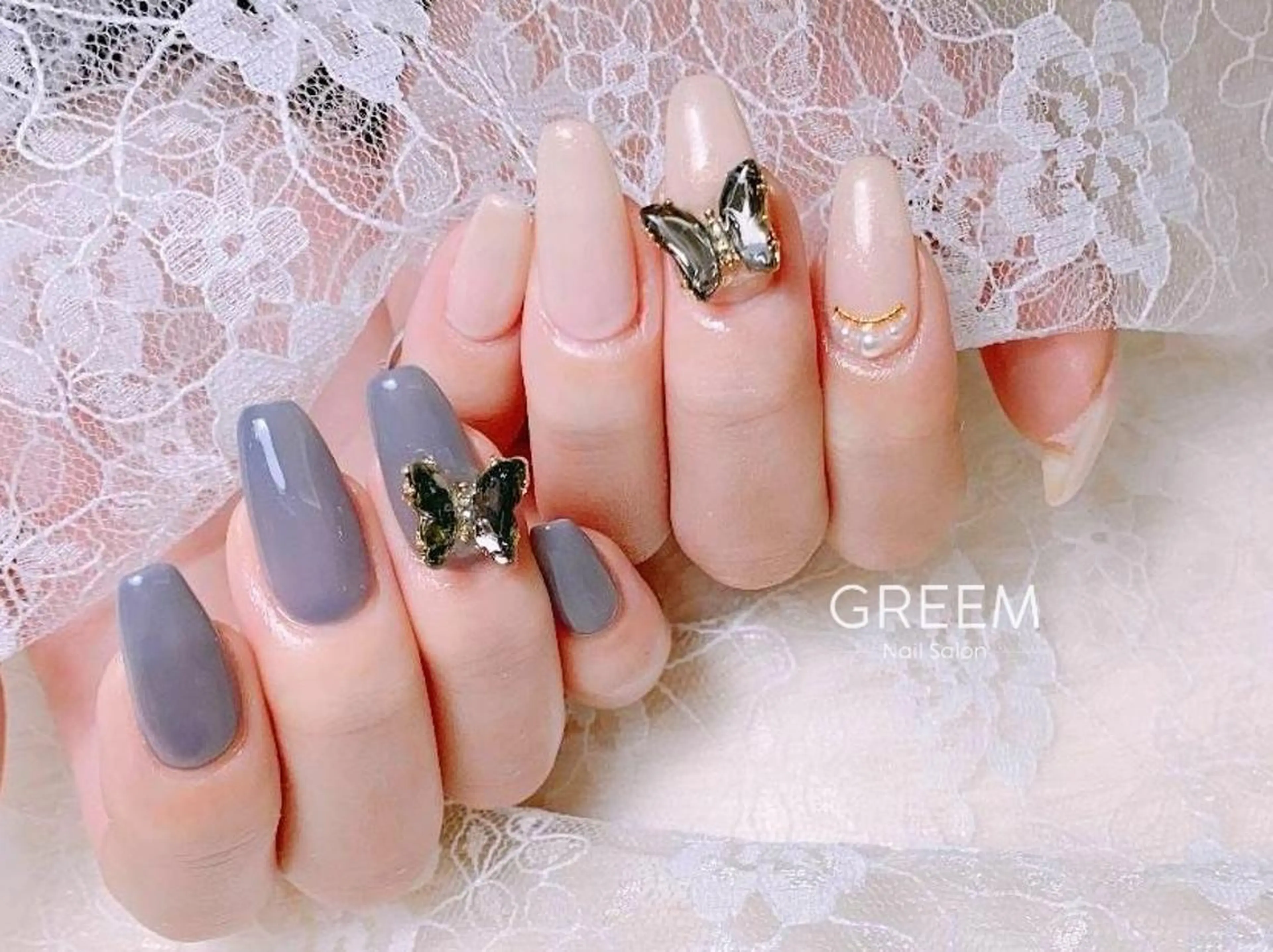 ネイル ジェルネイル パラジェル GREEM グリームのネイルデザイン