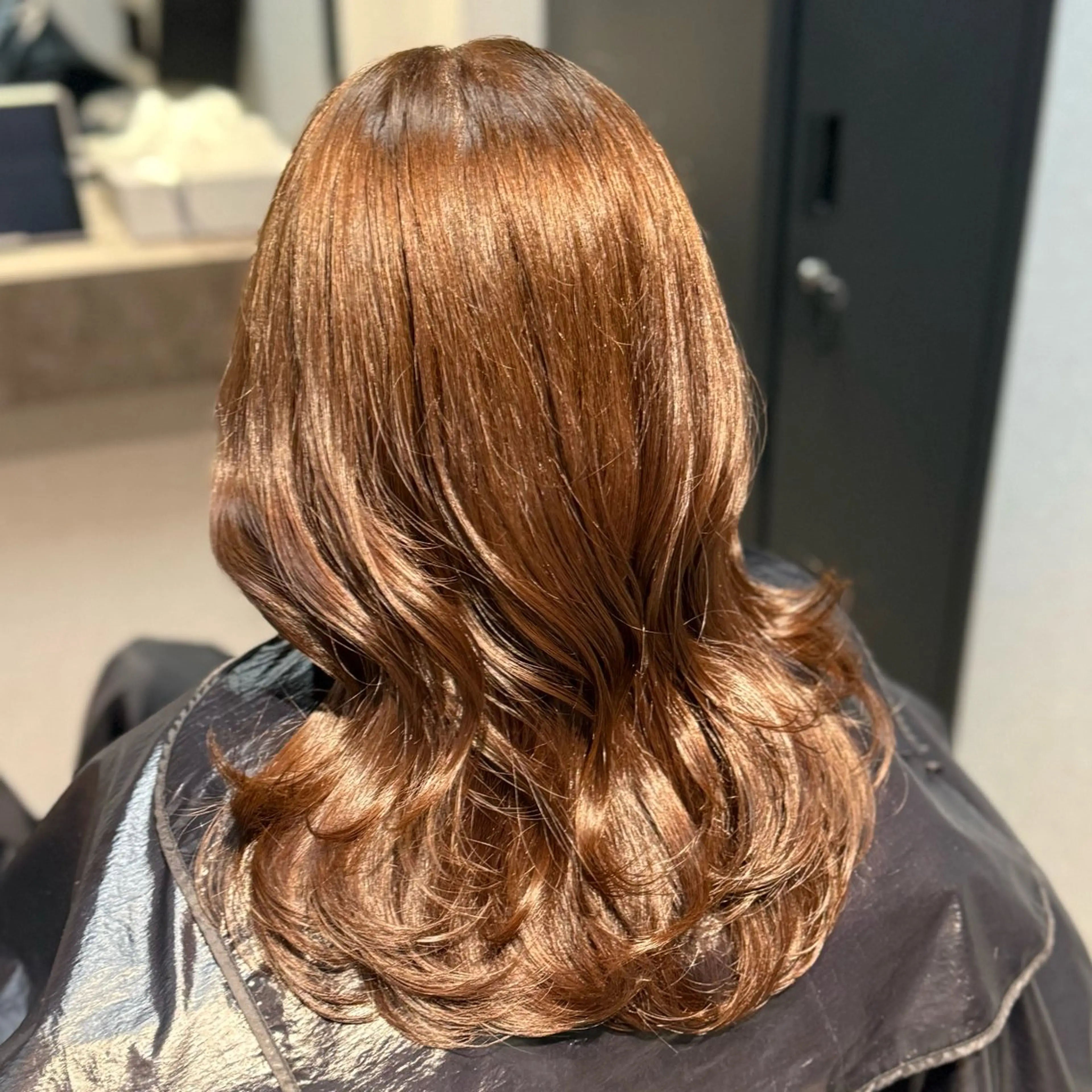 ロング カラー 黒髪 透明感カラー グレージュ オリーブカラー 髪質改善 ヘアカラー トリートメント ブリーチなし Ⅰ 髪質改善カラーのヘアスタイル