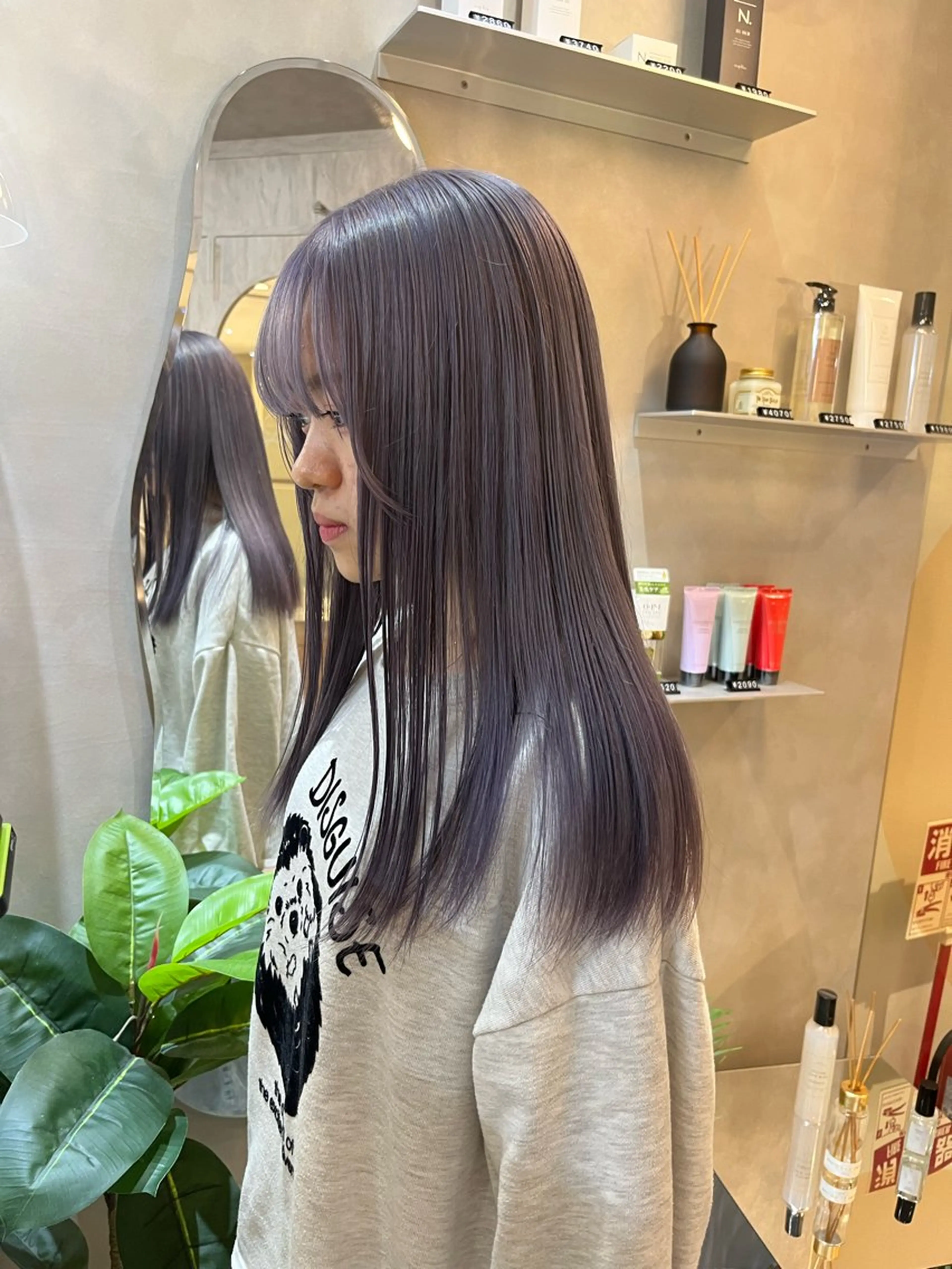 セミロング カラー このか🕊️ベージュ /グレージュ/カットのヘアスタイル