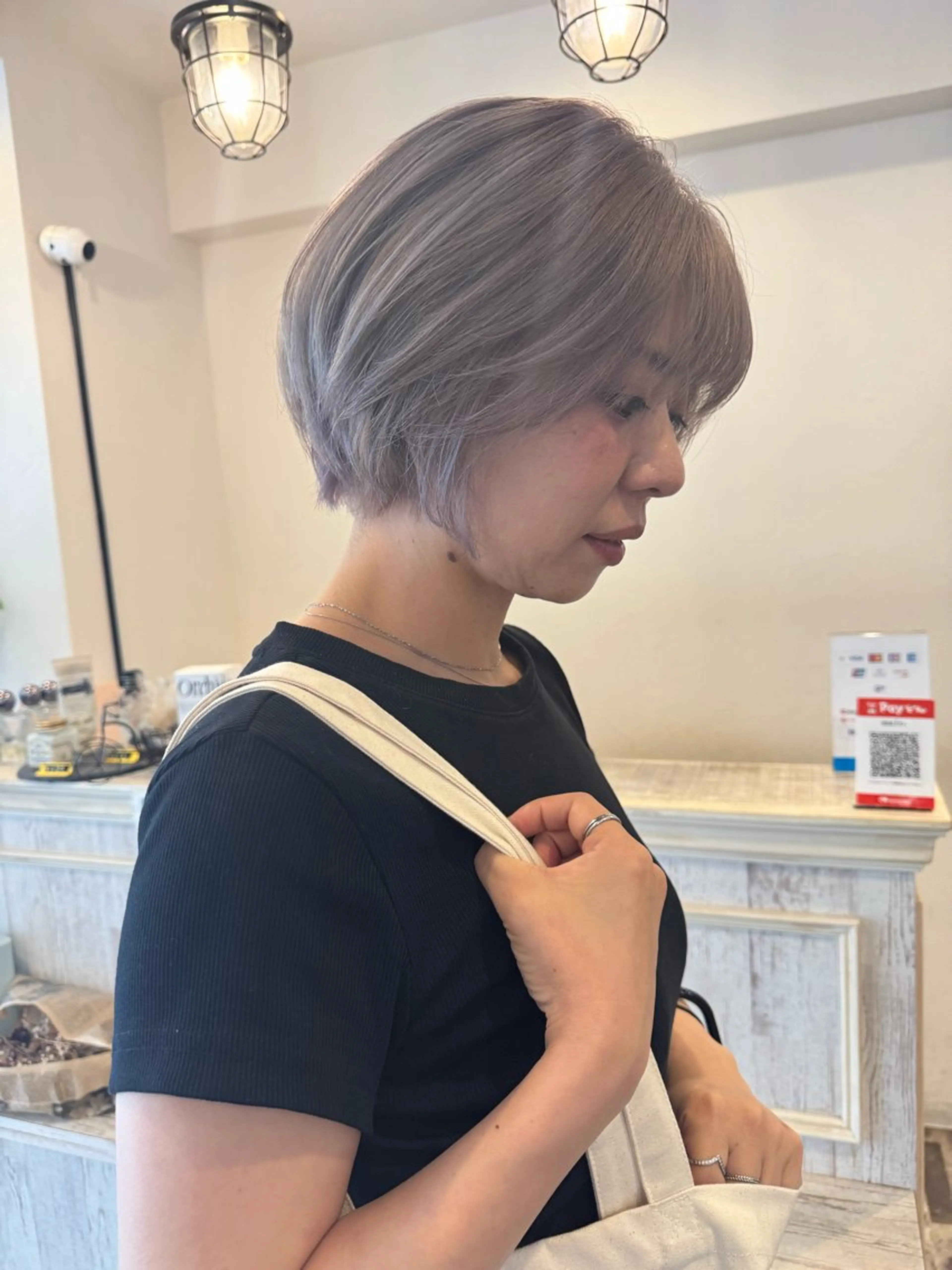 ショート カラー ベージュカラー ブリーチ ラベンダーカラー ラベンダーベージュ ヘアカラー m ā l o.🌷 サカモトマイコのヘアスタイル