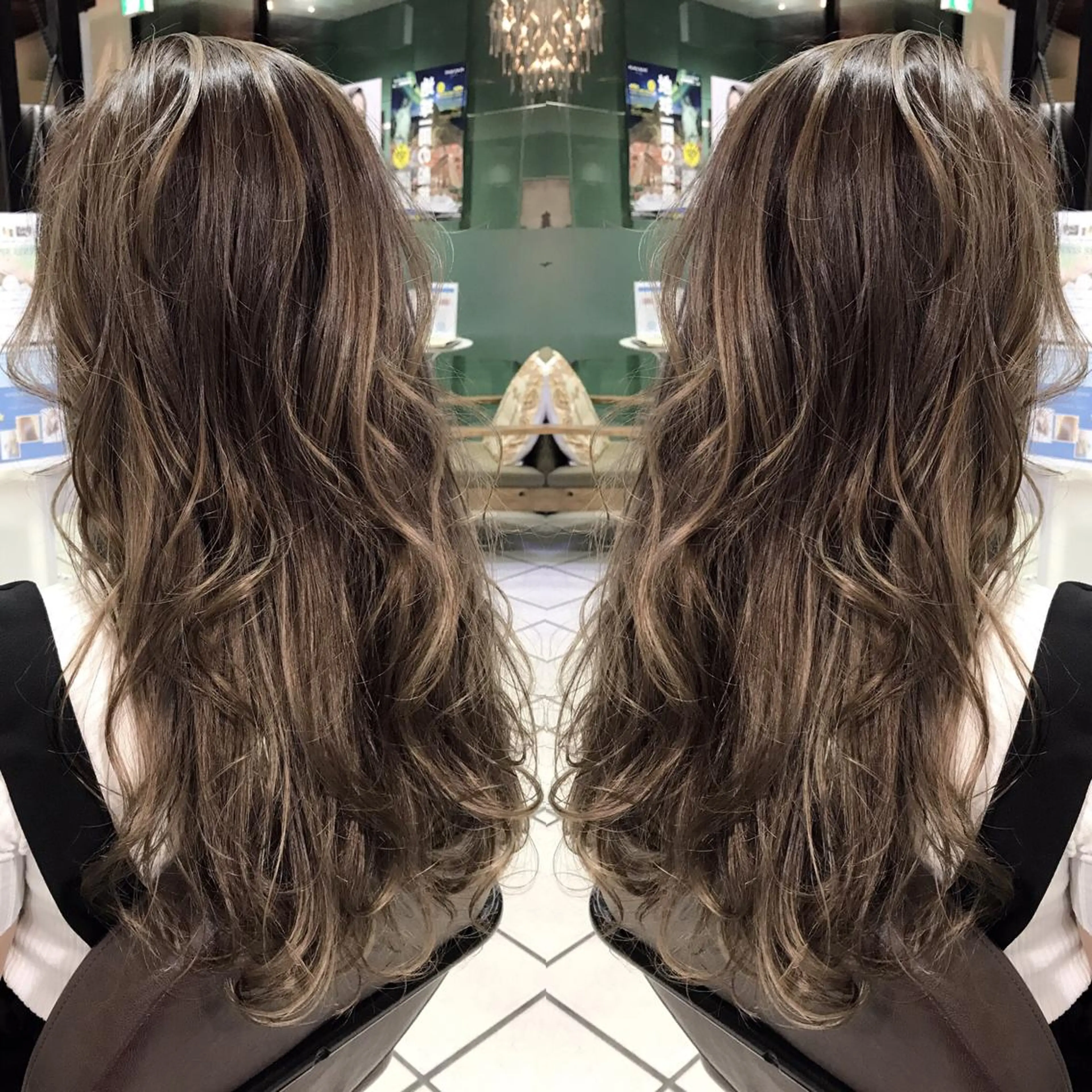 ロング カラー シールエクステ⭐️ オオミタクヤのヘアスタイル