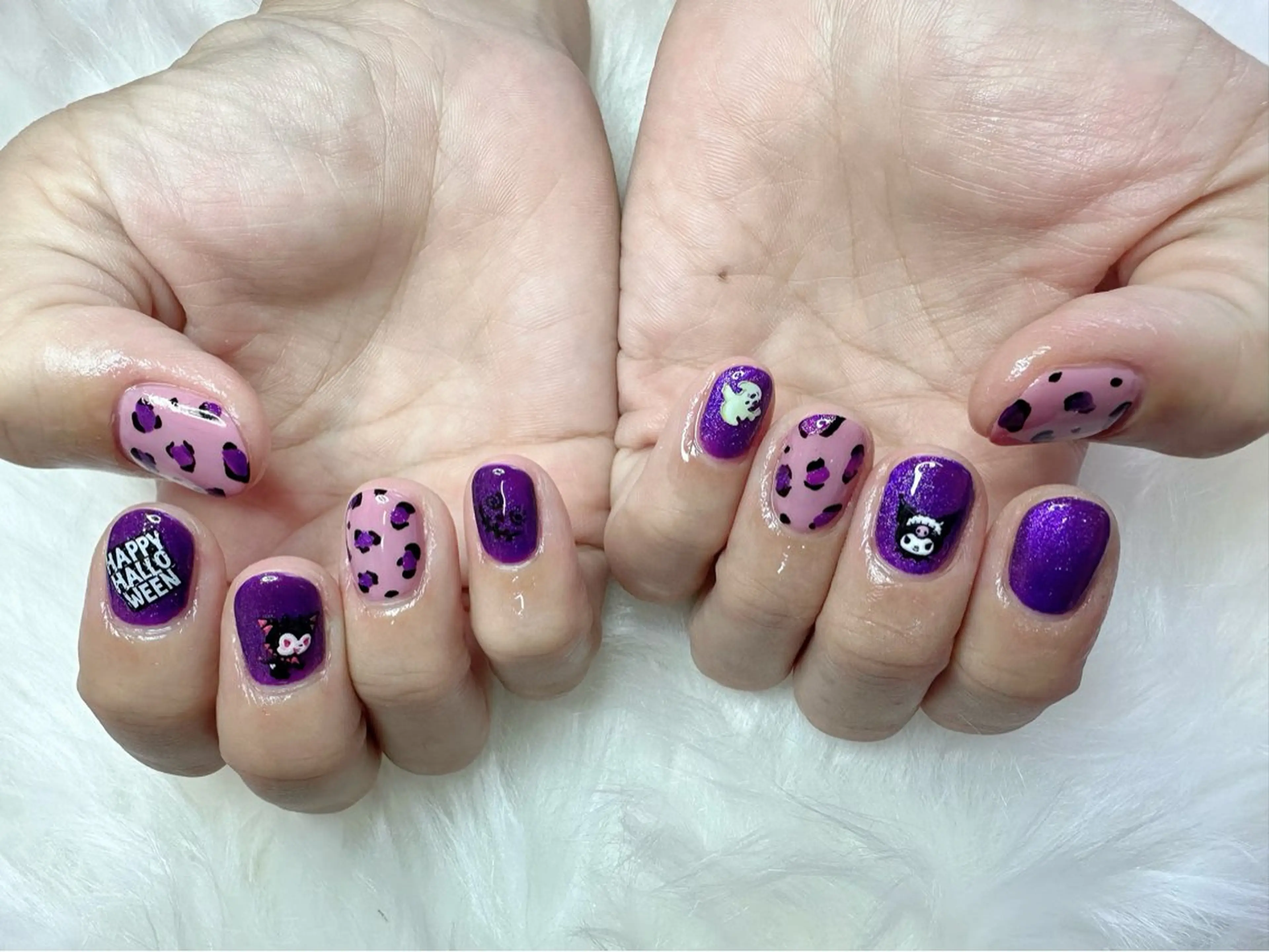 ネイル アニマル柄 ジェルネイル ハロウィン マグネットネイル ハンドネイル M Hのその他イメージ