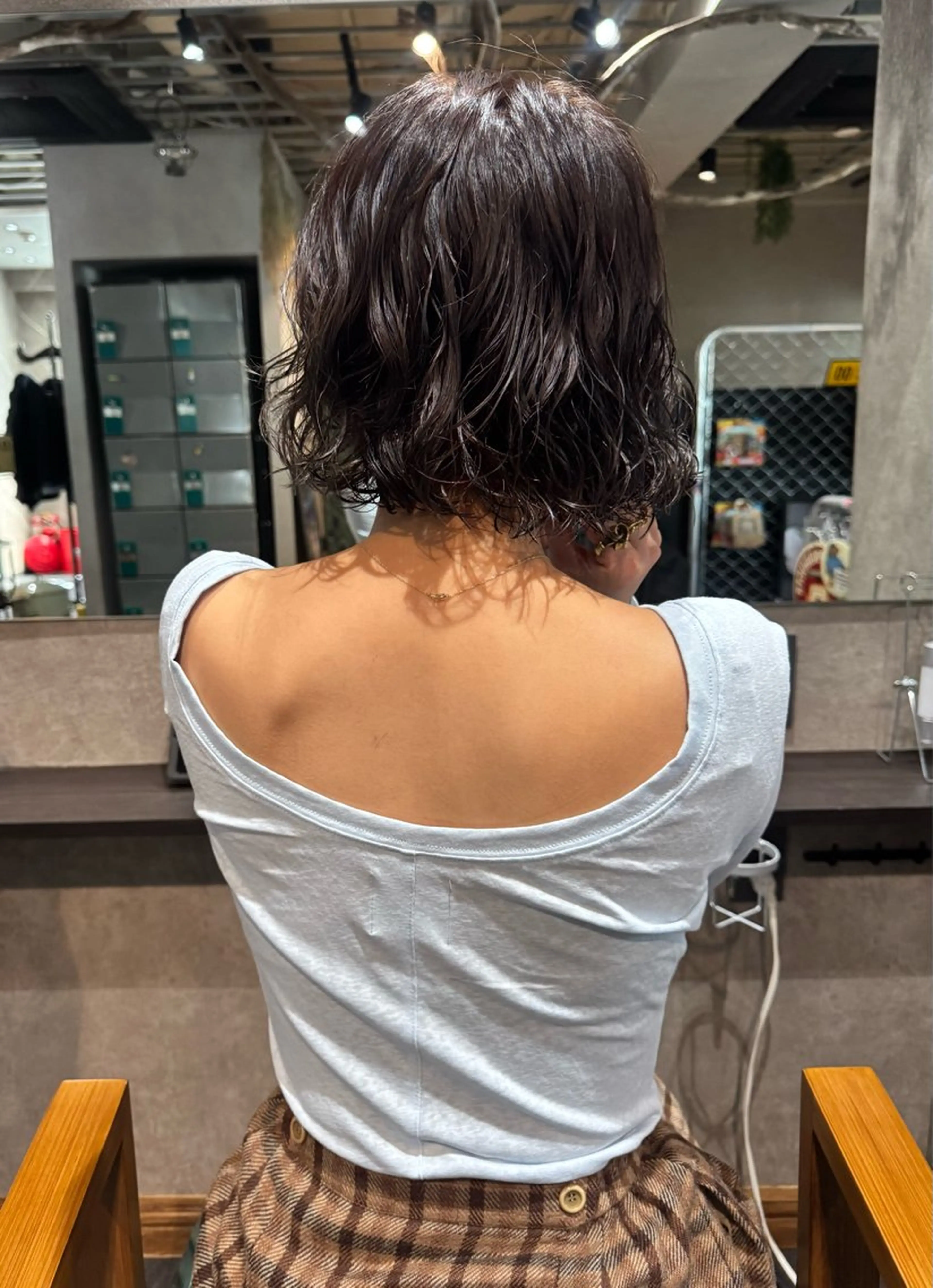 ミディアム カラー パーマ ヘアアレンジ メンズ カット パーマ 心斎橋美容室 Junのヘアスタイル