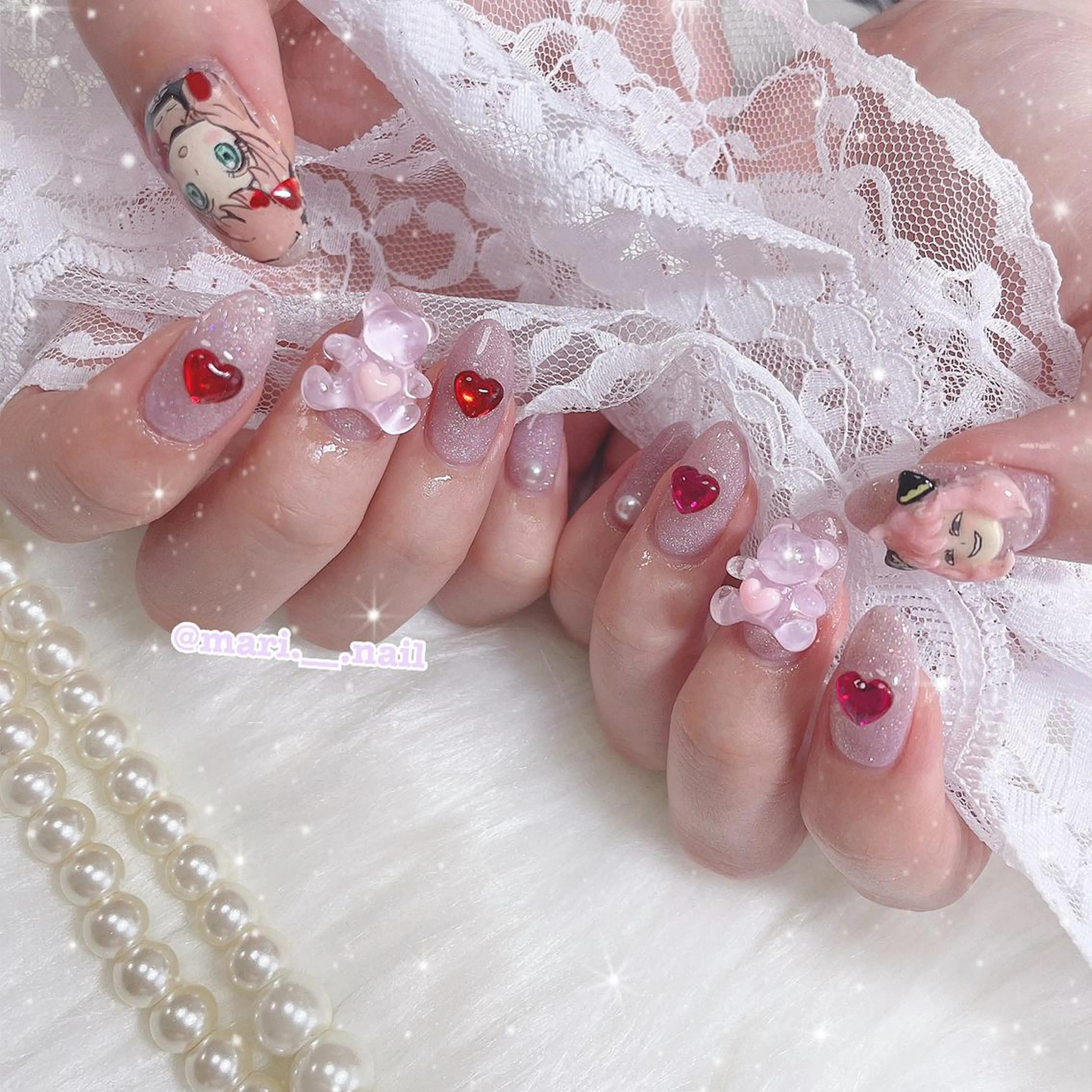 ネイル 🎀 Mayu 🎀痛ネイルのネイルデザイン