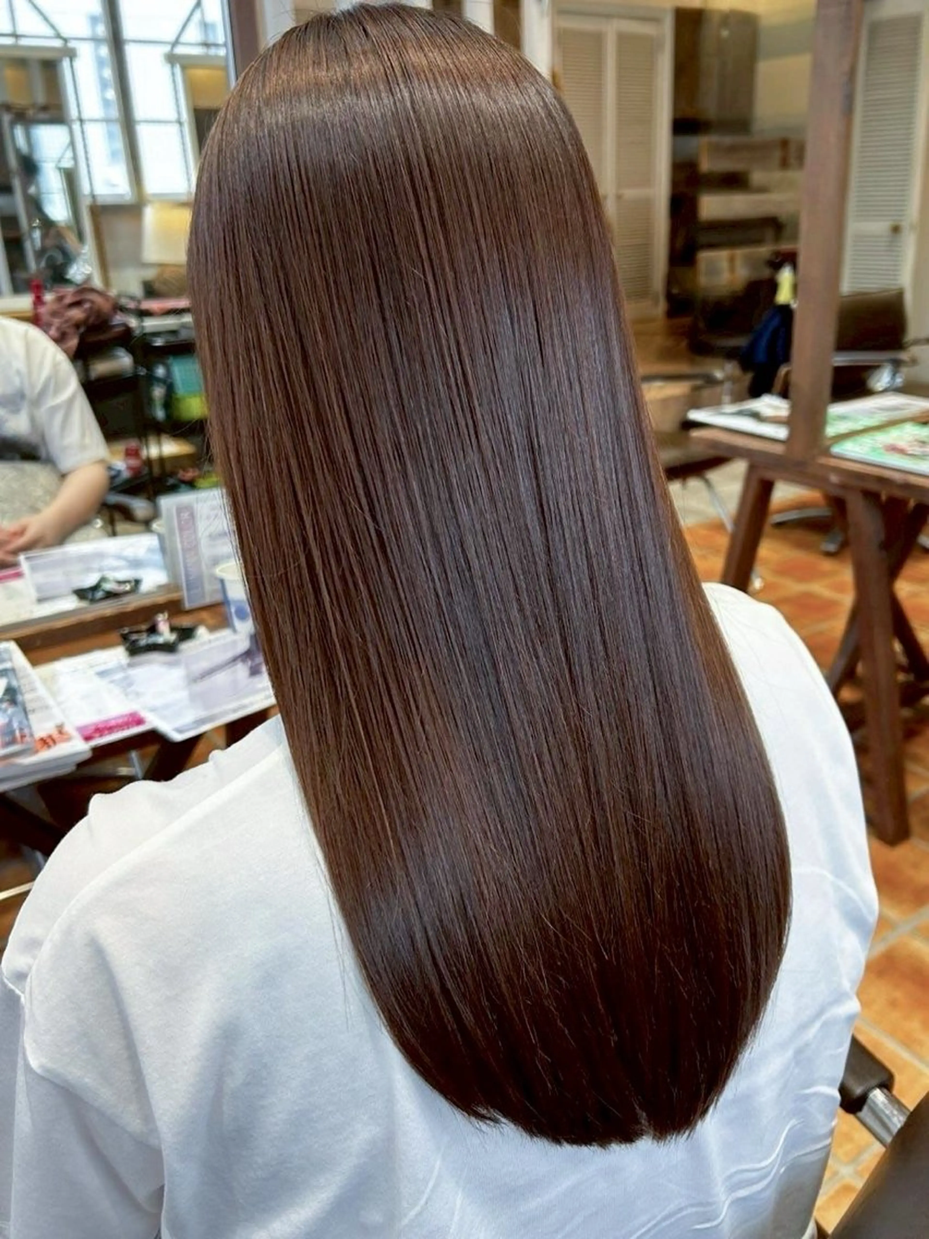 ロング カラー ダブルカラー ハイトーンカラー ボブ 顔周りカット 髪質改善 カット ヘアカラー トリートメント RISE SWELL momoneのヘアスタイル