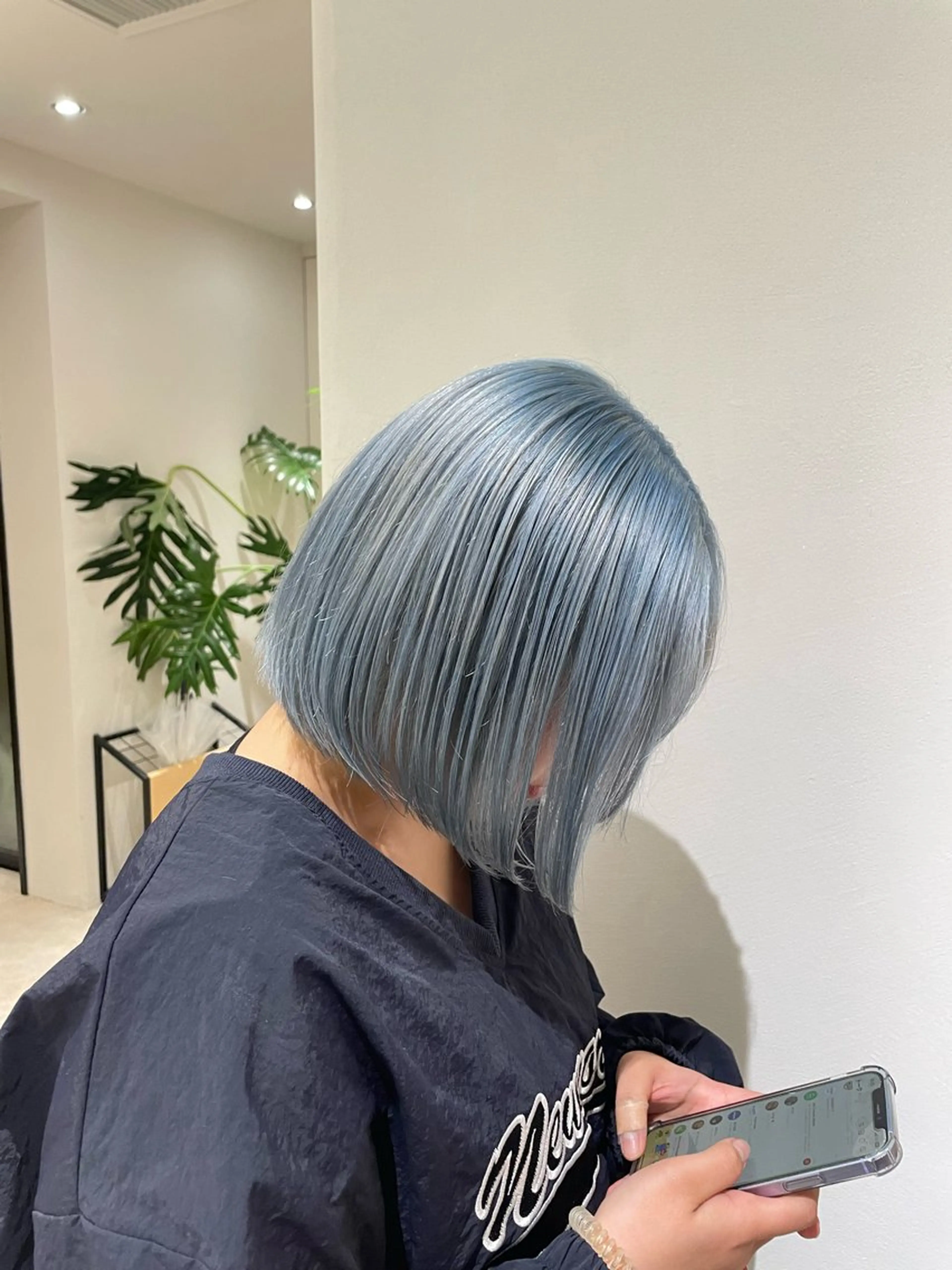 ショート カラー ブリーチ ハイトーンカラー ボブ ヘアカラー トリートメント 渋谷/レイヤーボブ・ 透明感カラーしょうごのヘアスタイル