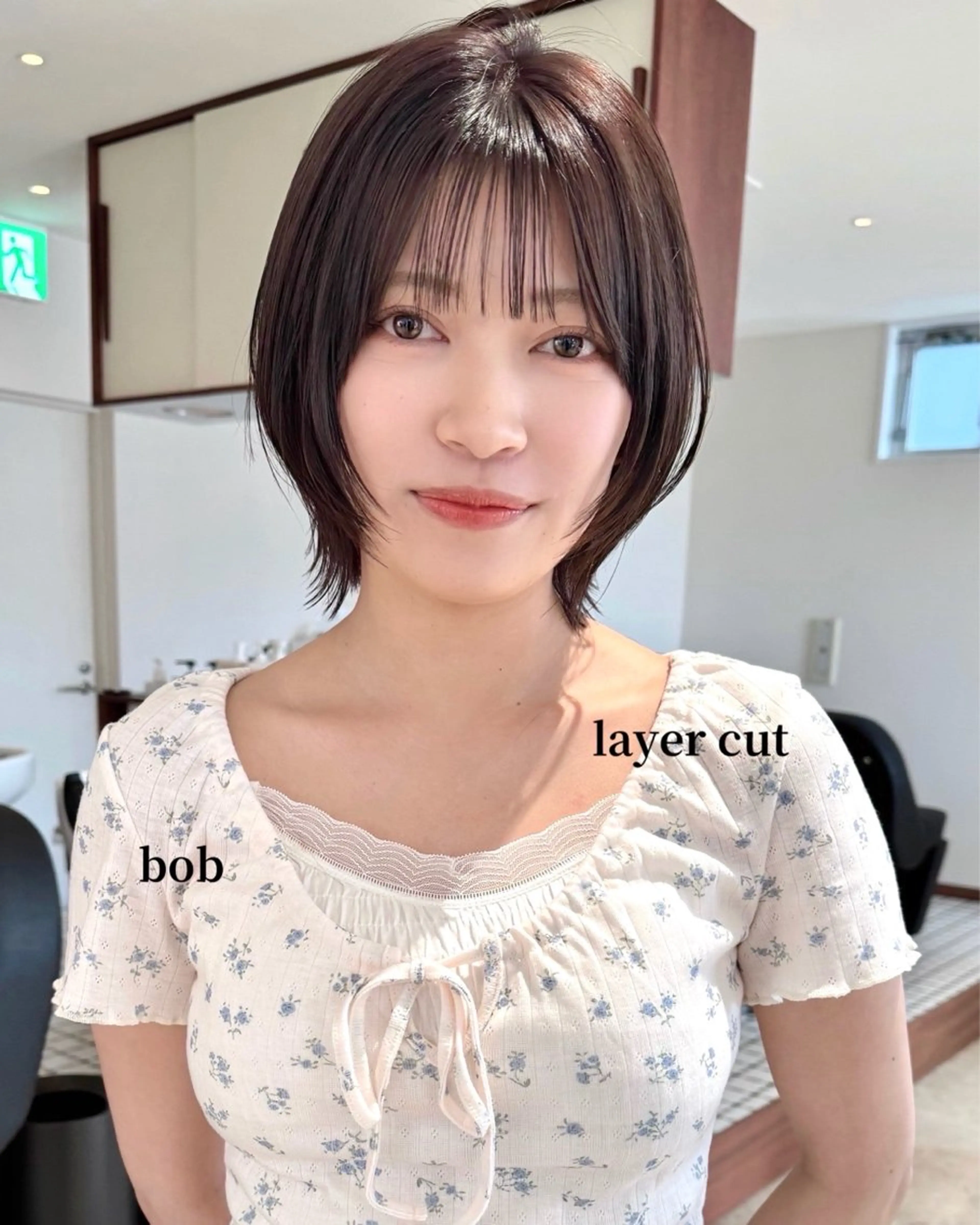 ショート 切りっぱなしボブ ボブ 韓国風ヘア 縮毛矯正 カット ヘアカラー トリートメント hollo渋谷所属・タッセルボブ /DAIKIのヘアスタイル