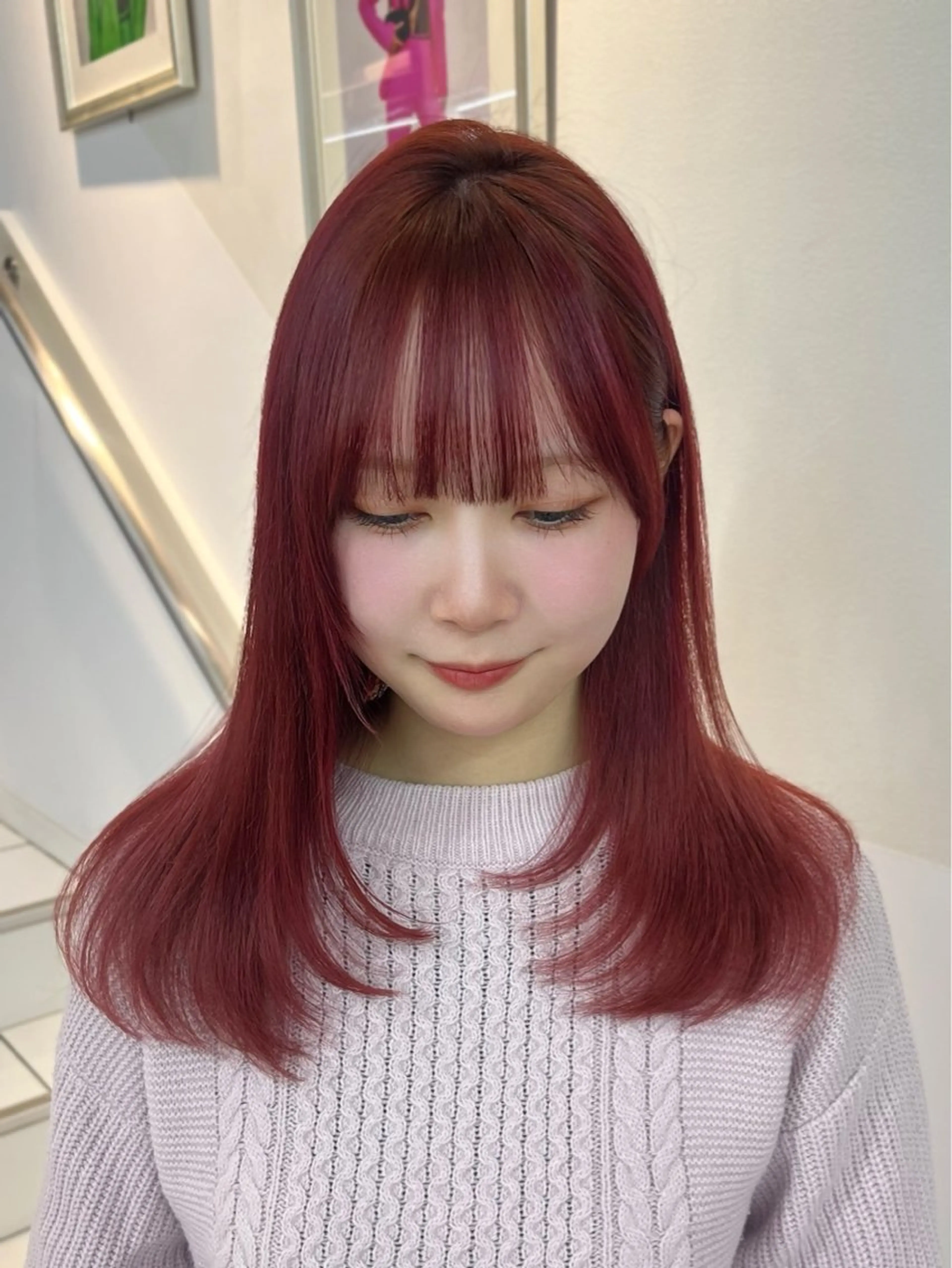 ロング 顔まわりレイヤー レイヤーカット 無料カットモデル募集 /　 Juanのヘアスタイル