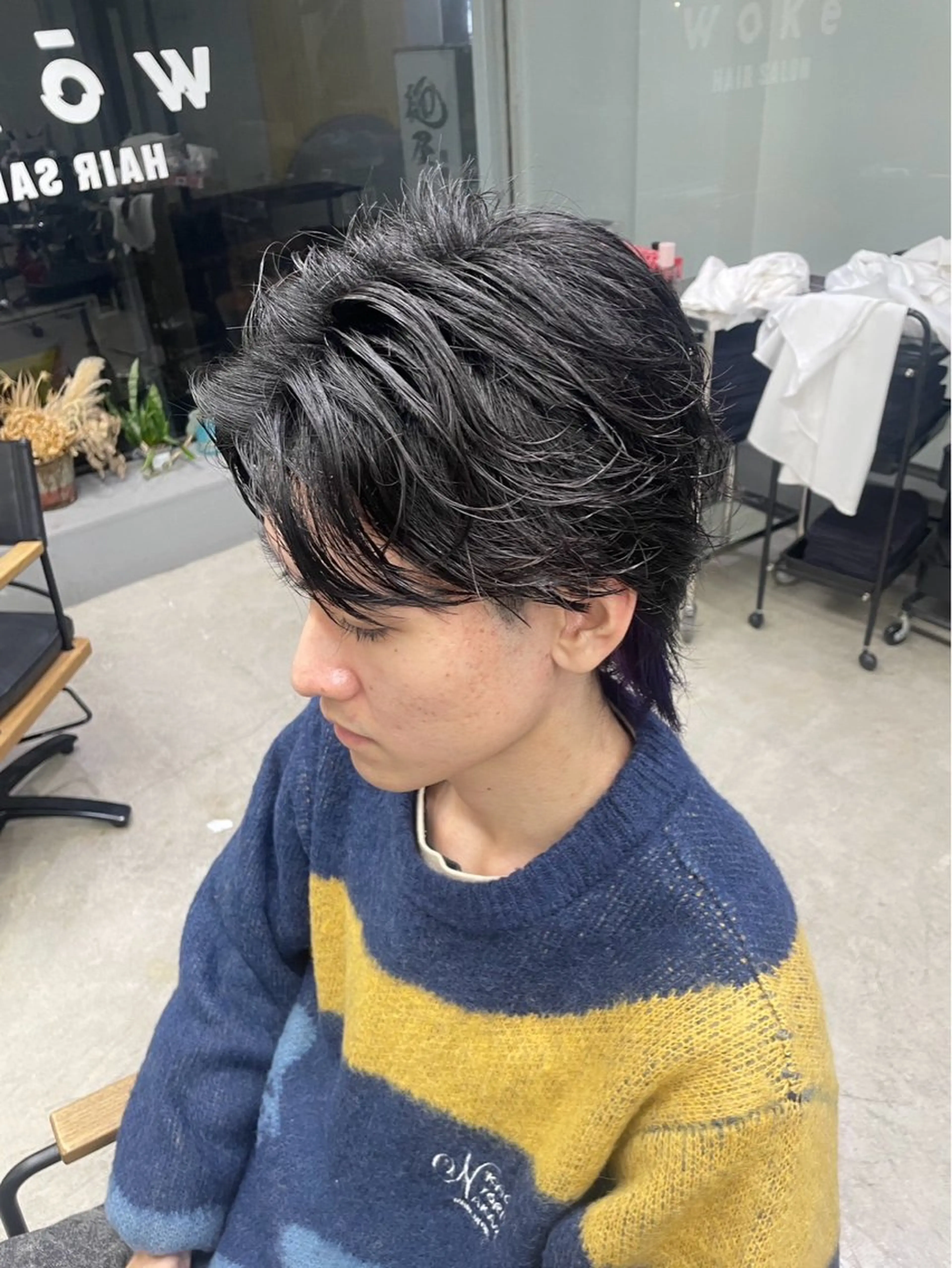 ショート パーマ メンズ カット パーマ メンズ専門サロン wokeのヘアスタイル