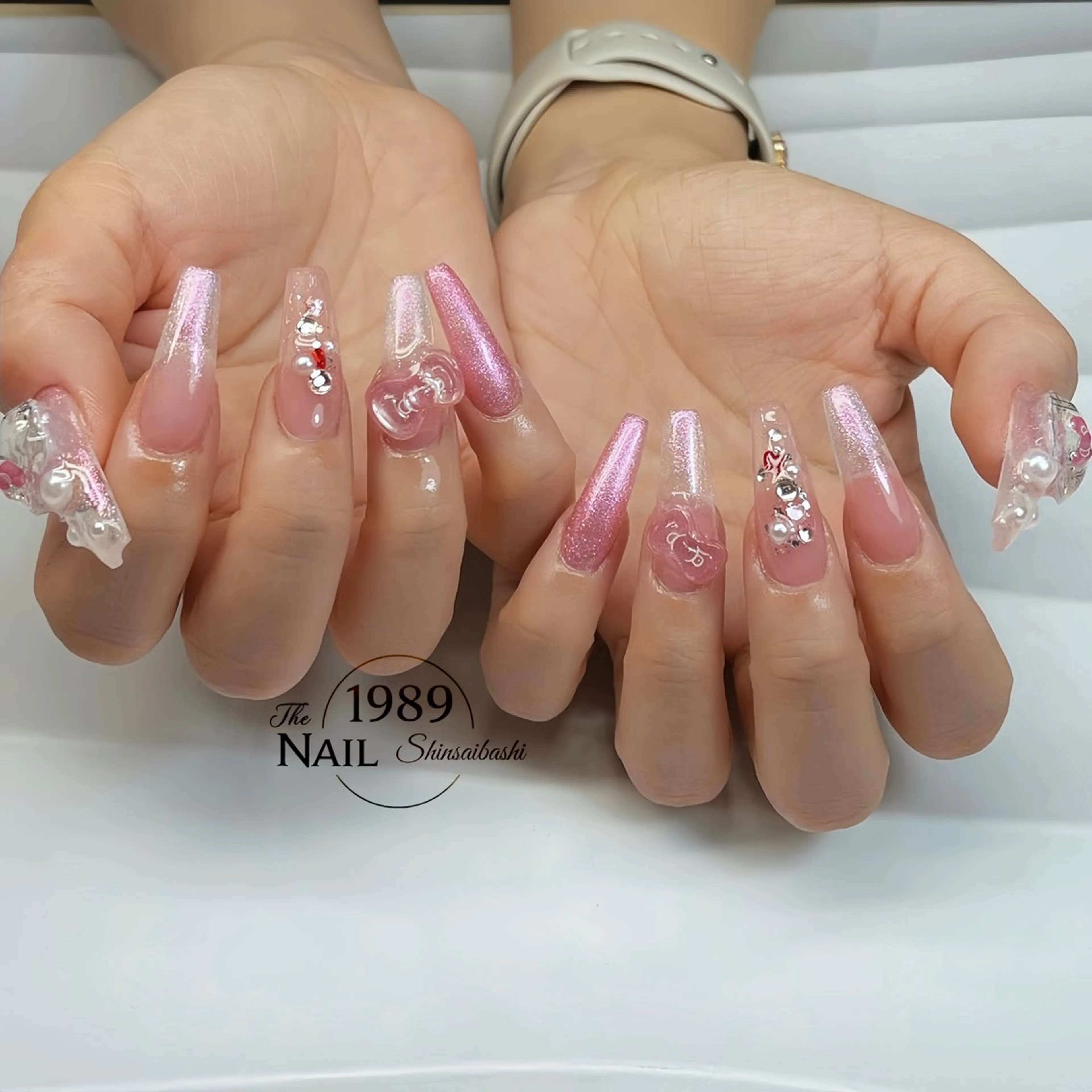 【10本長さだし】6本アート(パーツ・ストーン付け放題)の写真