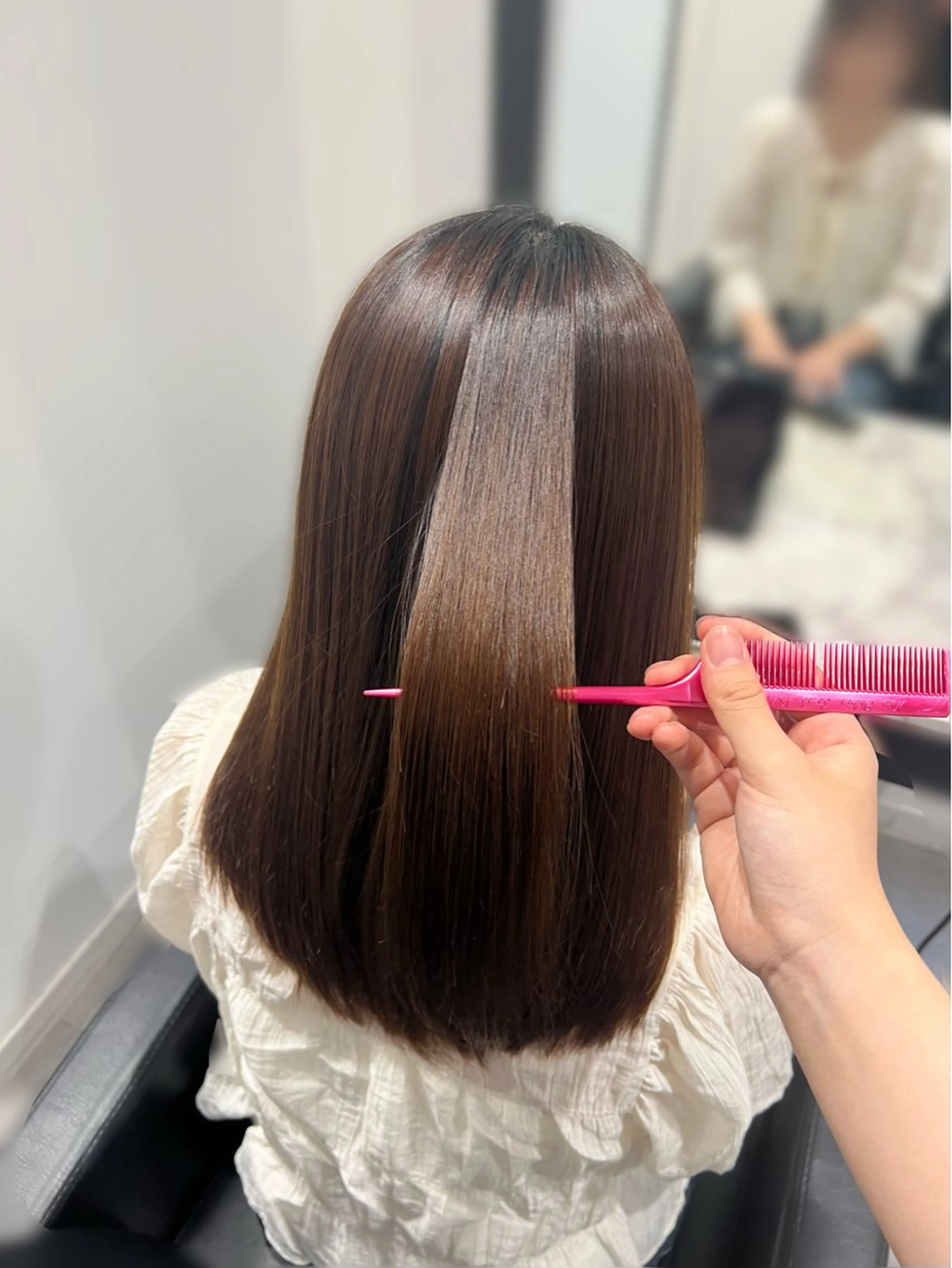 セミロング 縮毛矯正 縮毛矯正 トリートメント Dia ‎ アキヨシ ミユのヘアスタイル