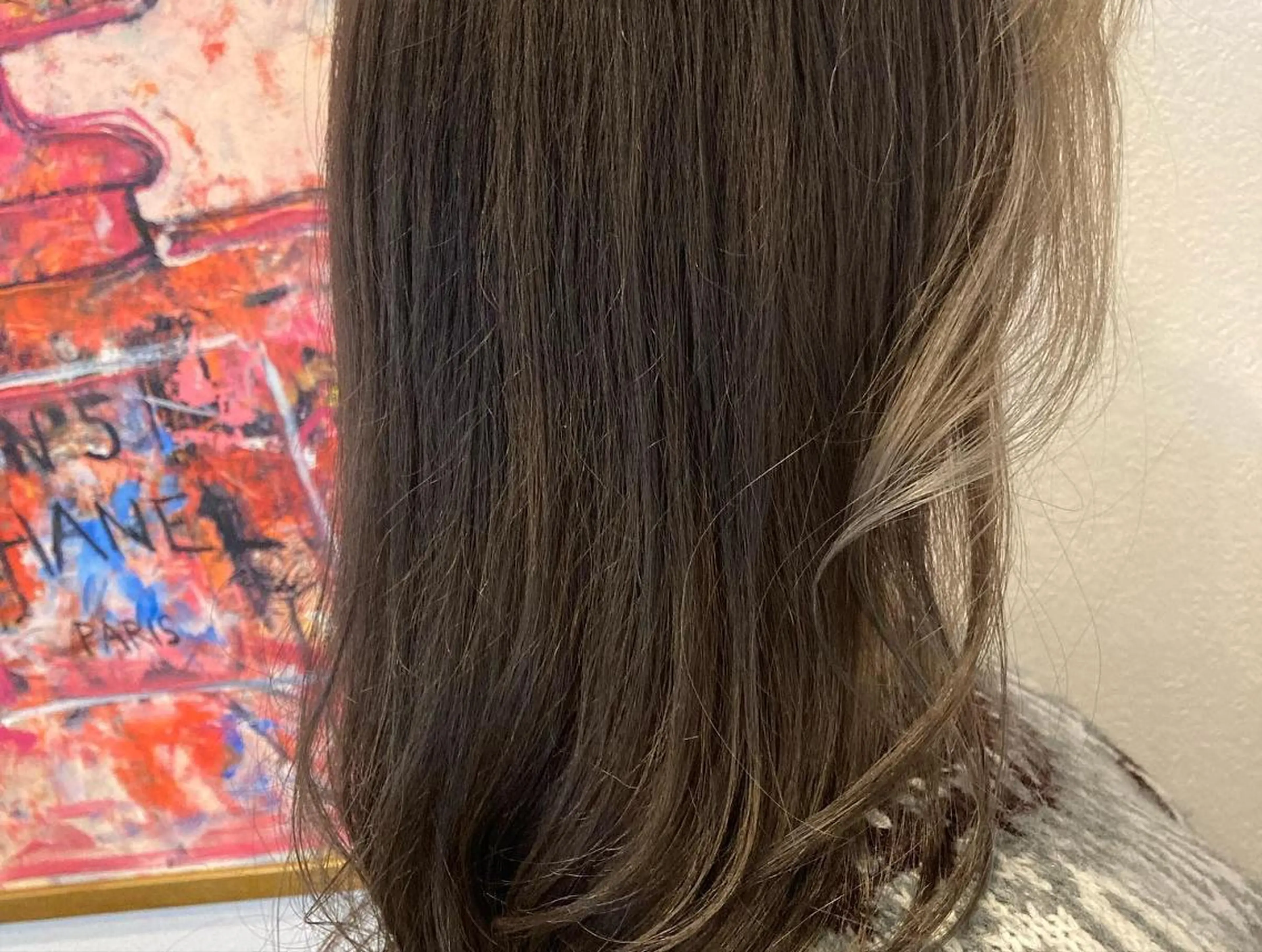 カラー ミストバング デザインカラー フェイスフレーミング グレージュ 髪質改善/透明感 カラー/内藤有須加のヘアスタイル