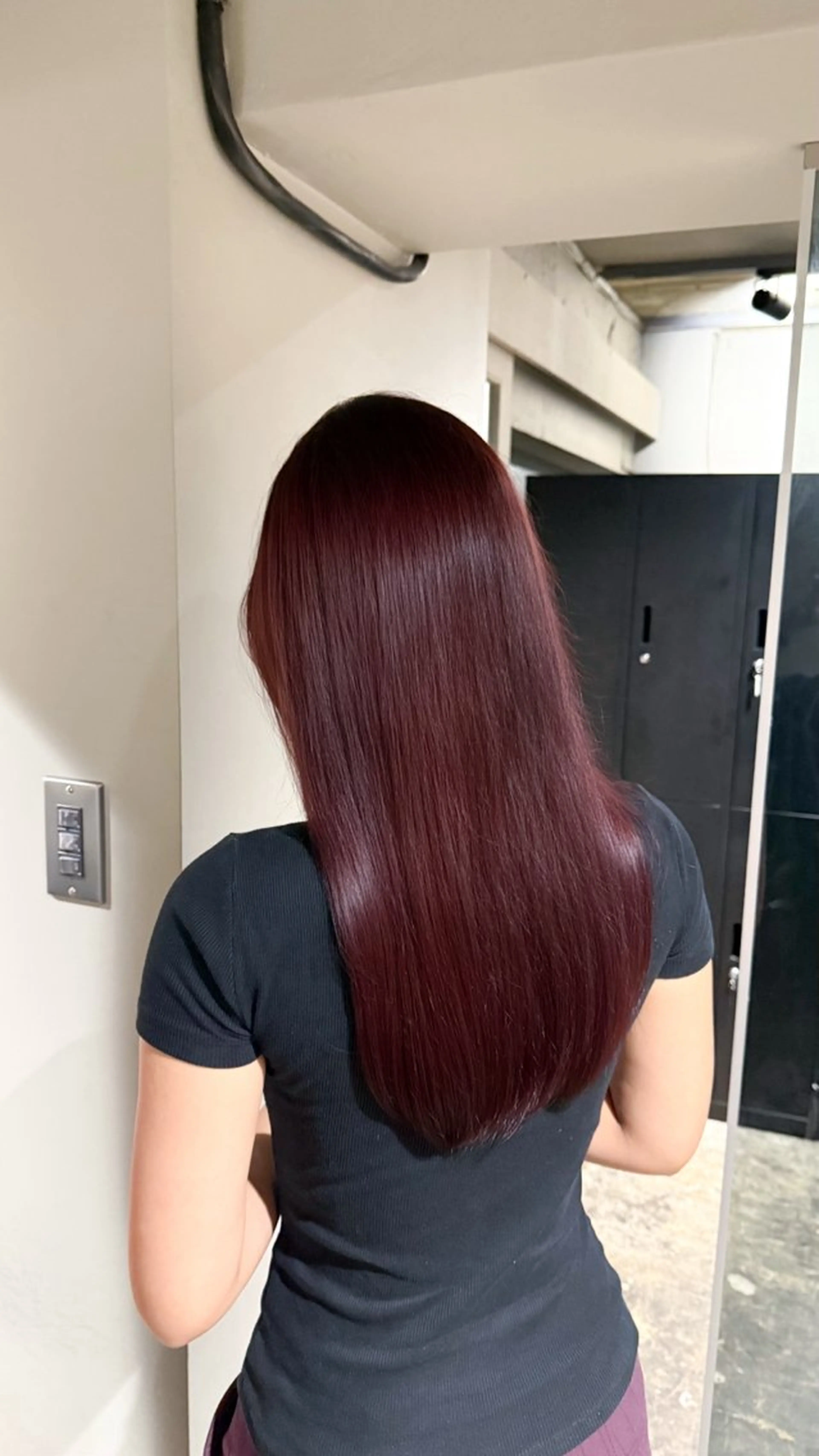 ロング カラー ブリーチ ボルドーカラー ダブルカラー ブリーチなしカラー カット ヘアカラー トリートメント ROIS渋谷【ロイス】所属・高橋大樹/グレージュ /ベージュ/美髪のヘアスタイル