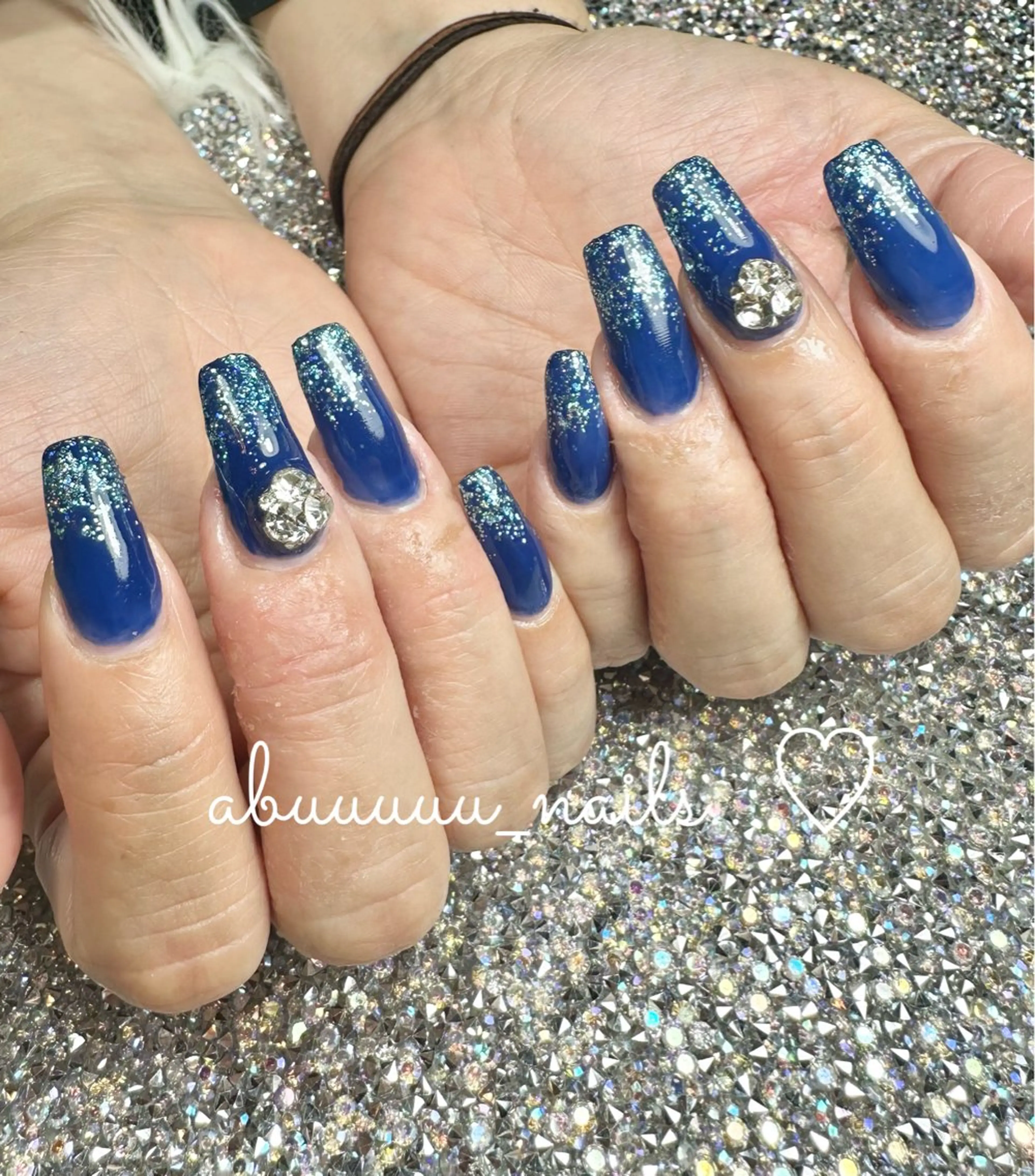 ネイル ラメ(グリッター) ラメグラデーション シンプルネイル abuuuuu nailsのネイルデザイン