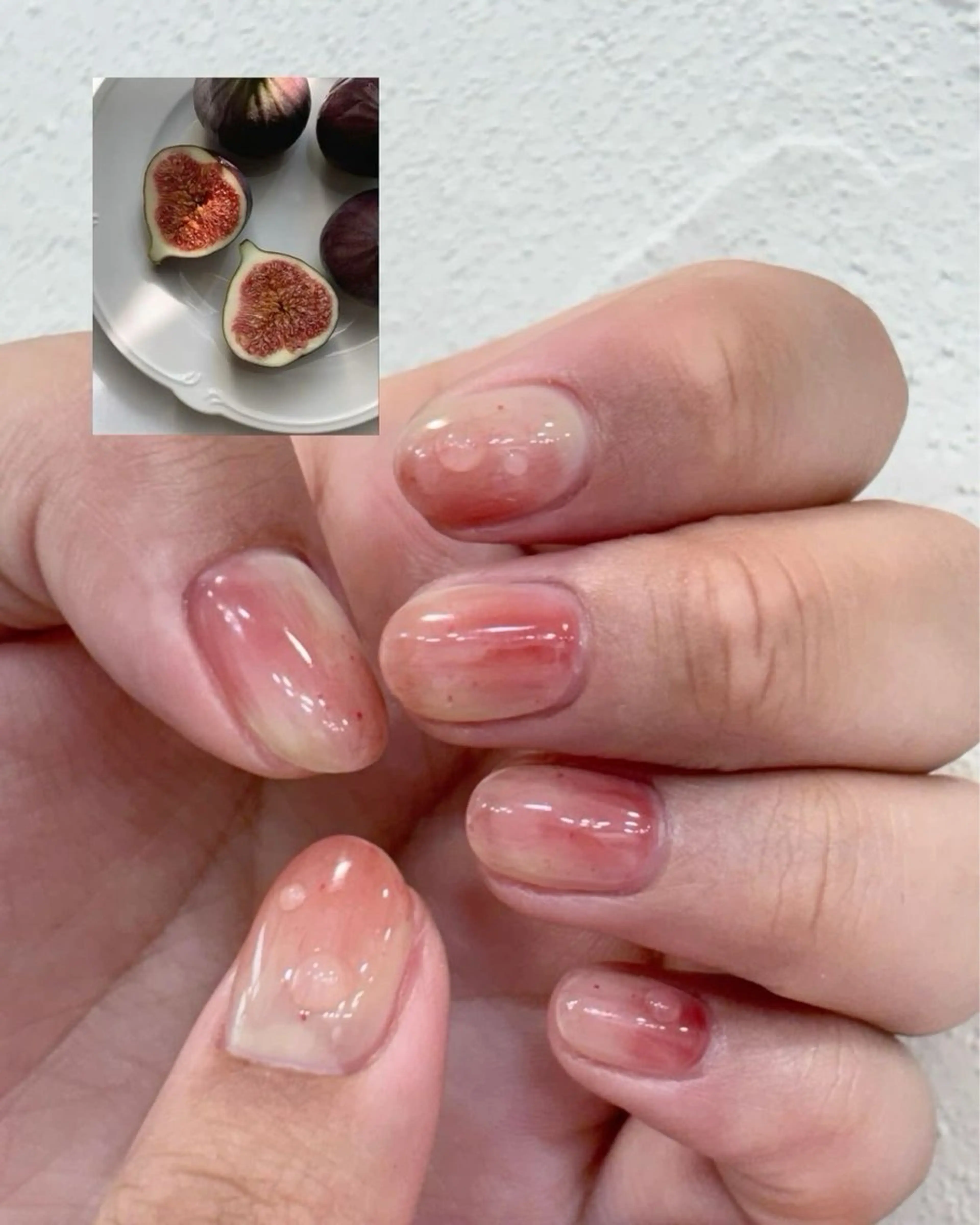 ネイル 韓国ネイル 持ち込み ニュアンスネイル ネイルチップ 冬ネイル RINN ANA.CHUOのネイルデザイン