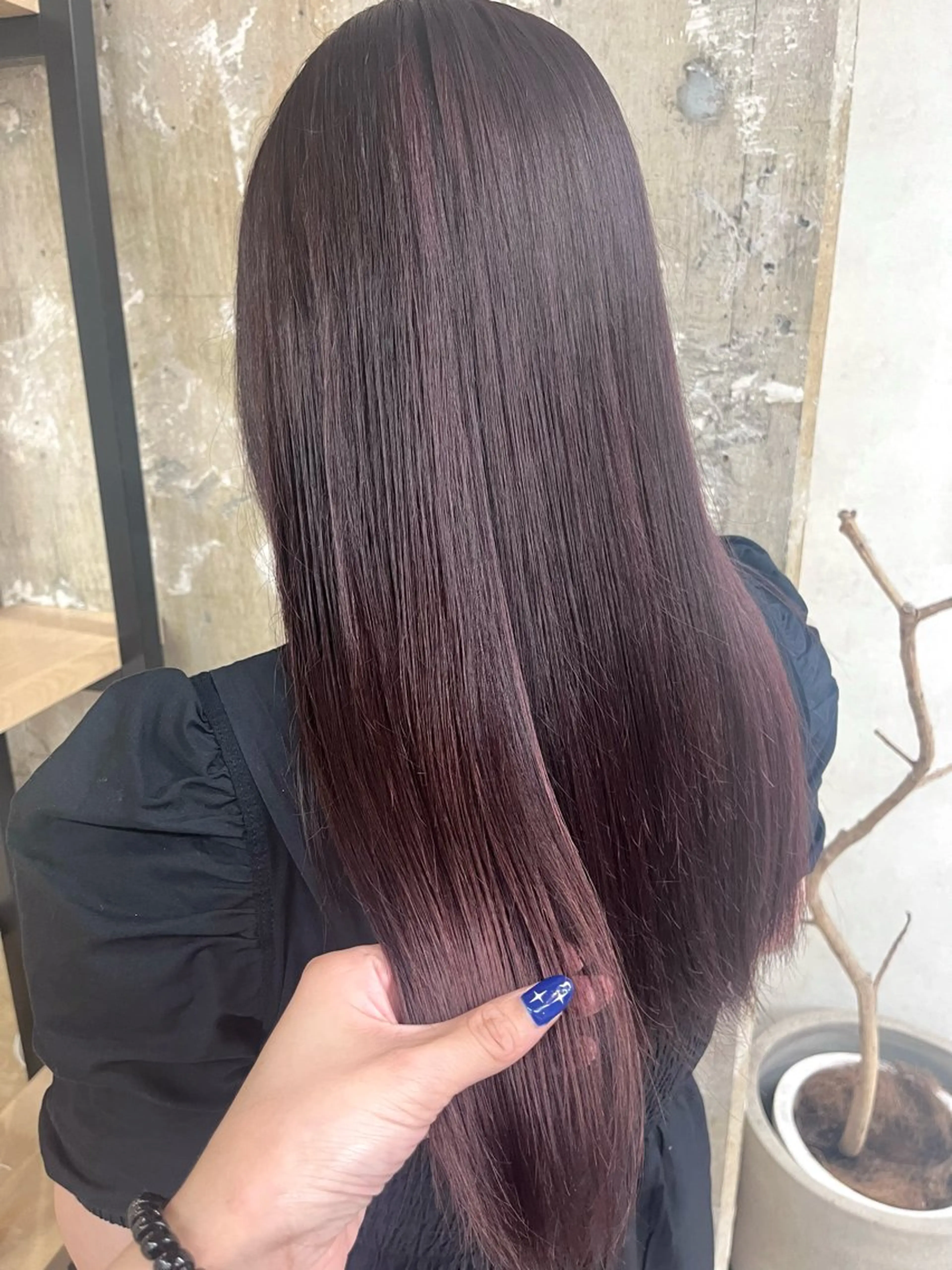 ロング カラー カシス 透明感カラー 寒色 ♡ レイヤー ┊︎miyuのヘアスタイル