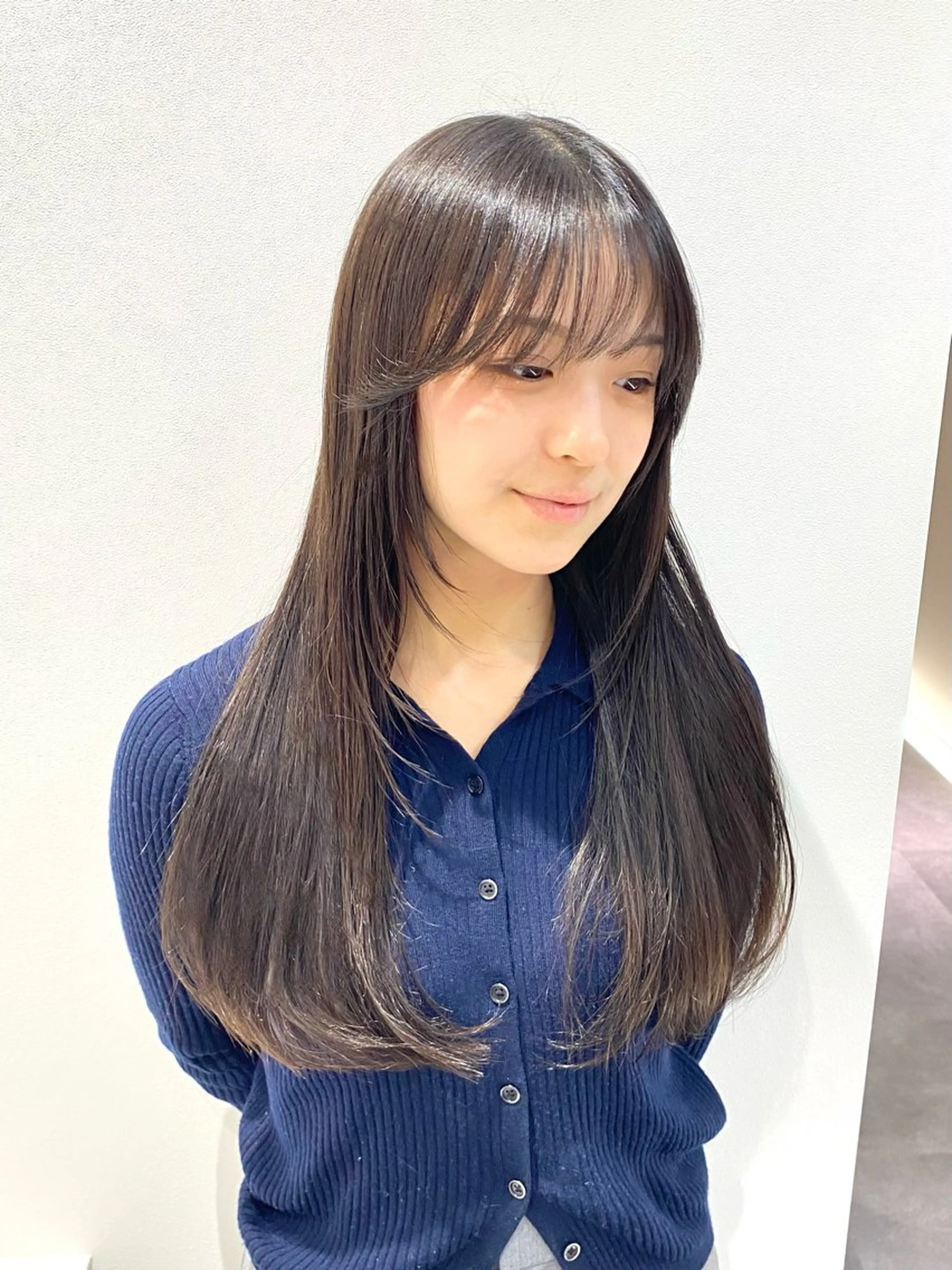 セミロング カラー 髪質改善水素TR× レイヤーカット/熊澤のヘアスタイル