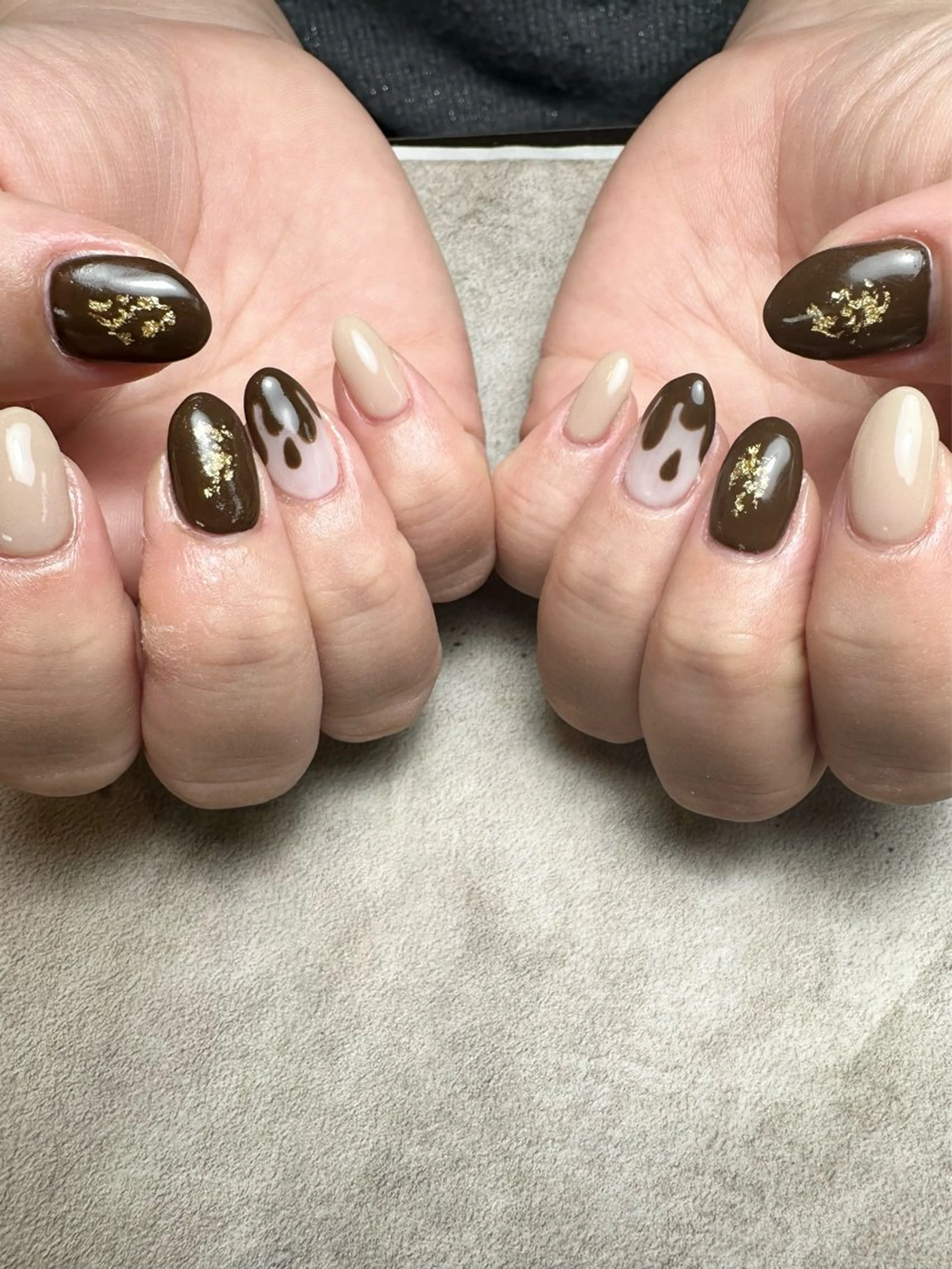 ネイル ブラウン バレンタイン nailroom Anmie.のネイルデザイン