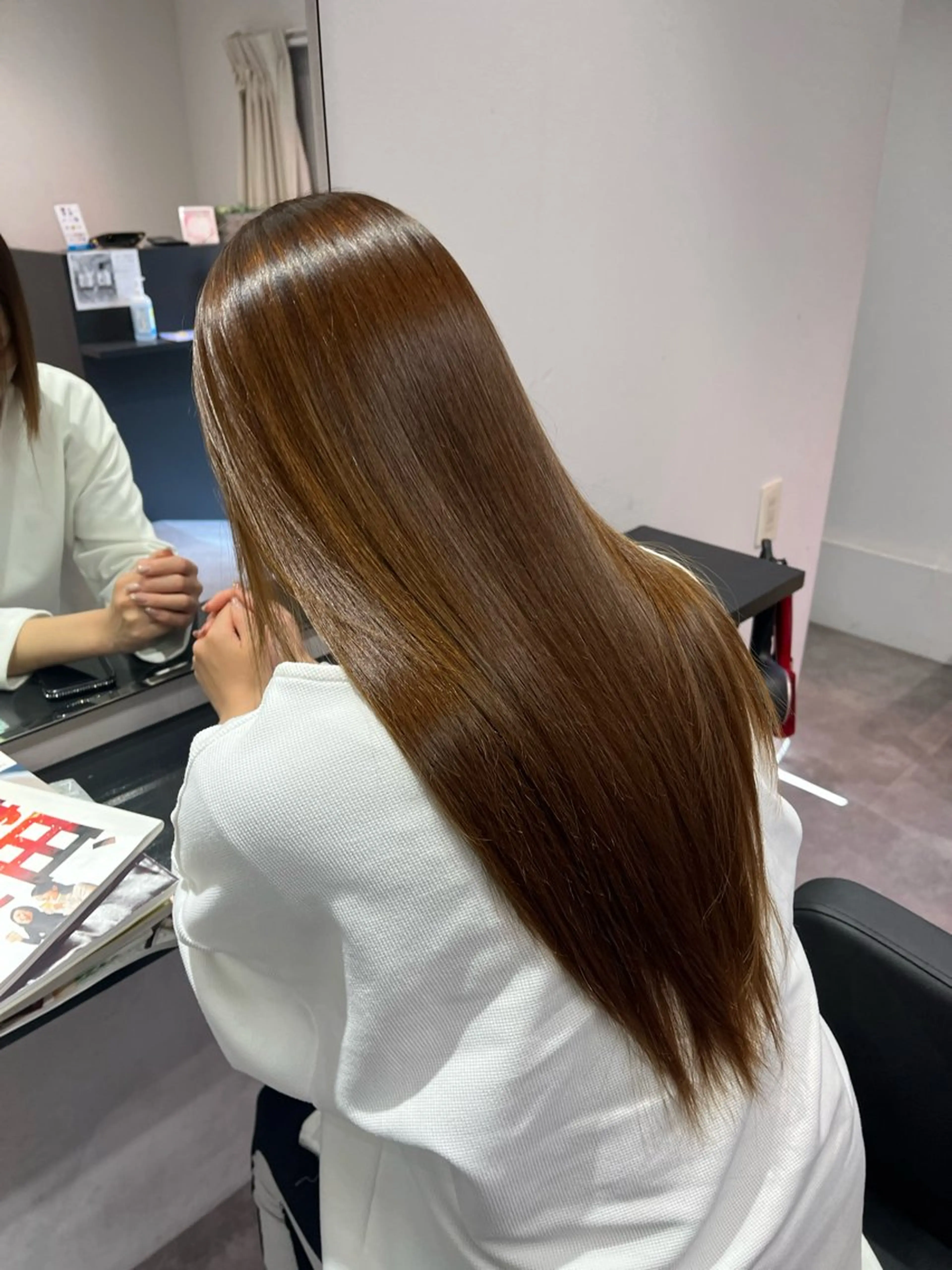 ロング パーマ 髪質改善 縮毛矯正 カット 縮毛矯正 トリートメント ヘッドスパ 庄内＊三国baron ANJUのヘアスタイル