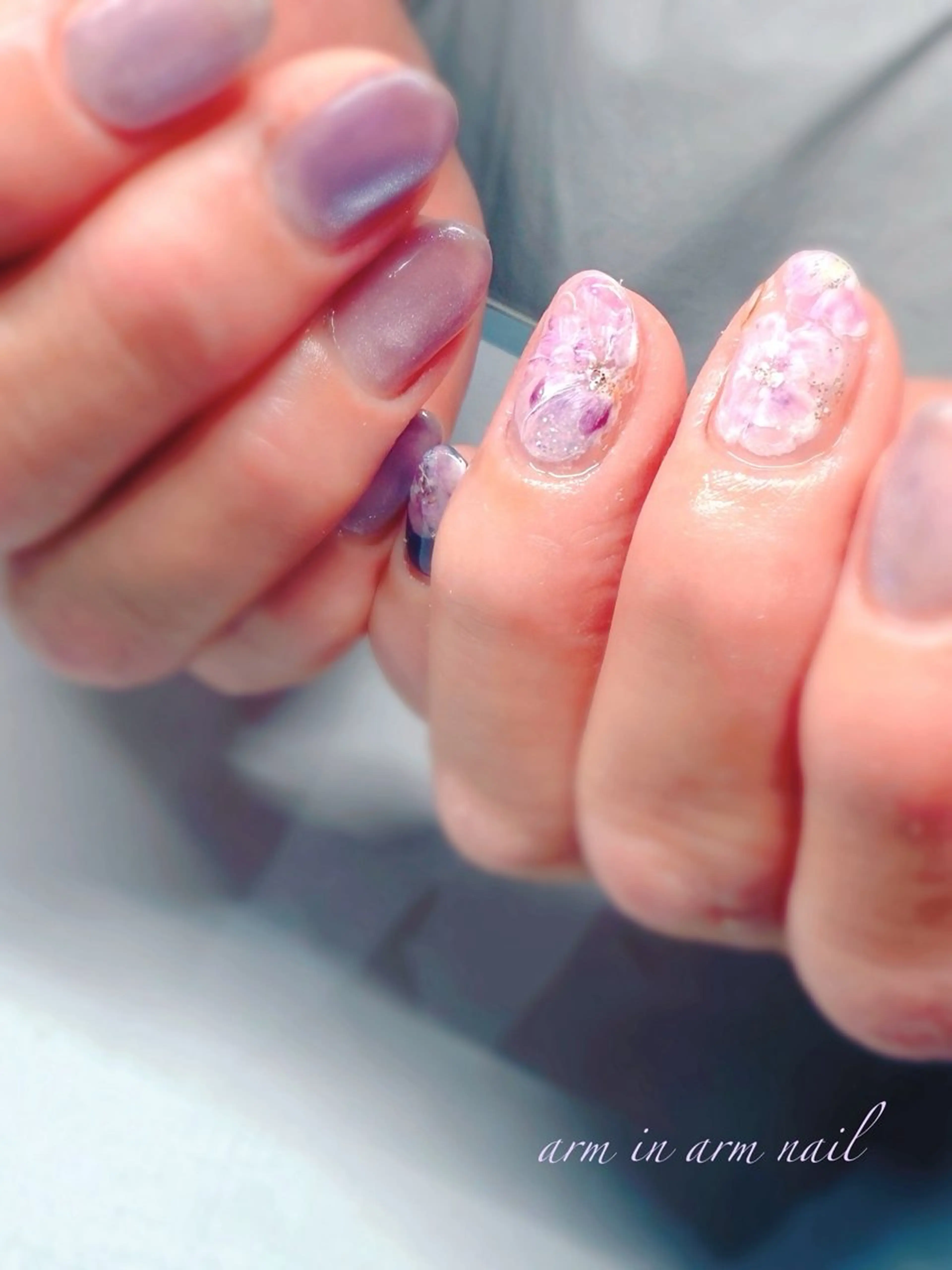 ネイル arm in arm ︎✿Yamamotoのマツエク・マツパデザイン