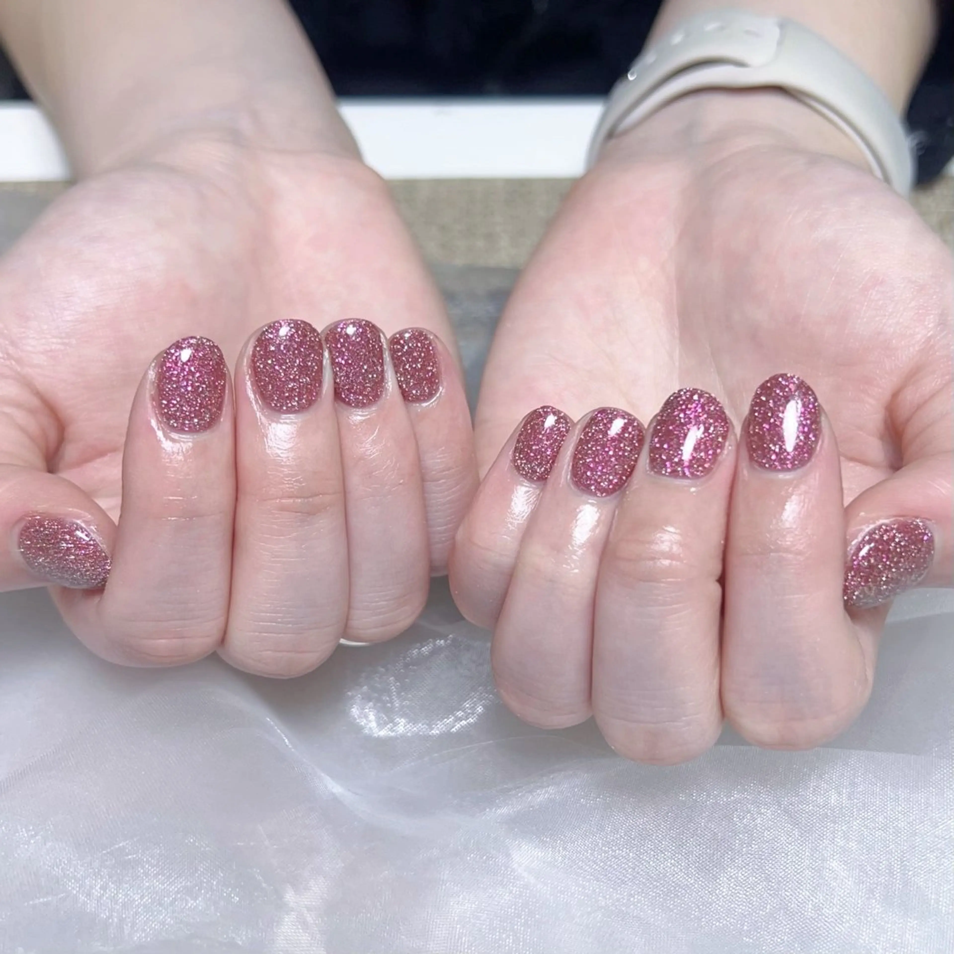 メンズ ネイル メンズ韓国風 アートネイル オーロラネイル ガーリー キラキラネイル ハンドネイル Nail salon 木にいるのネイルデザイン