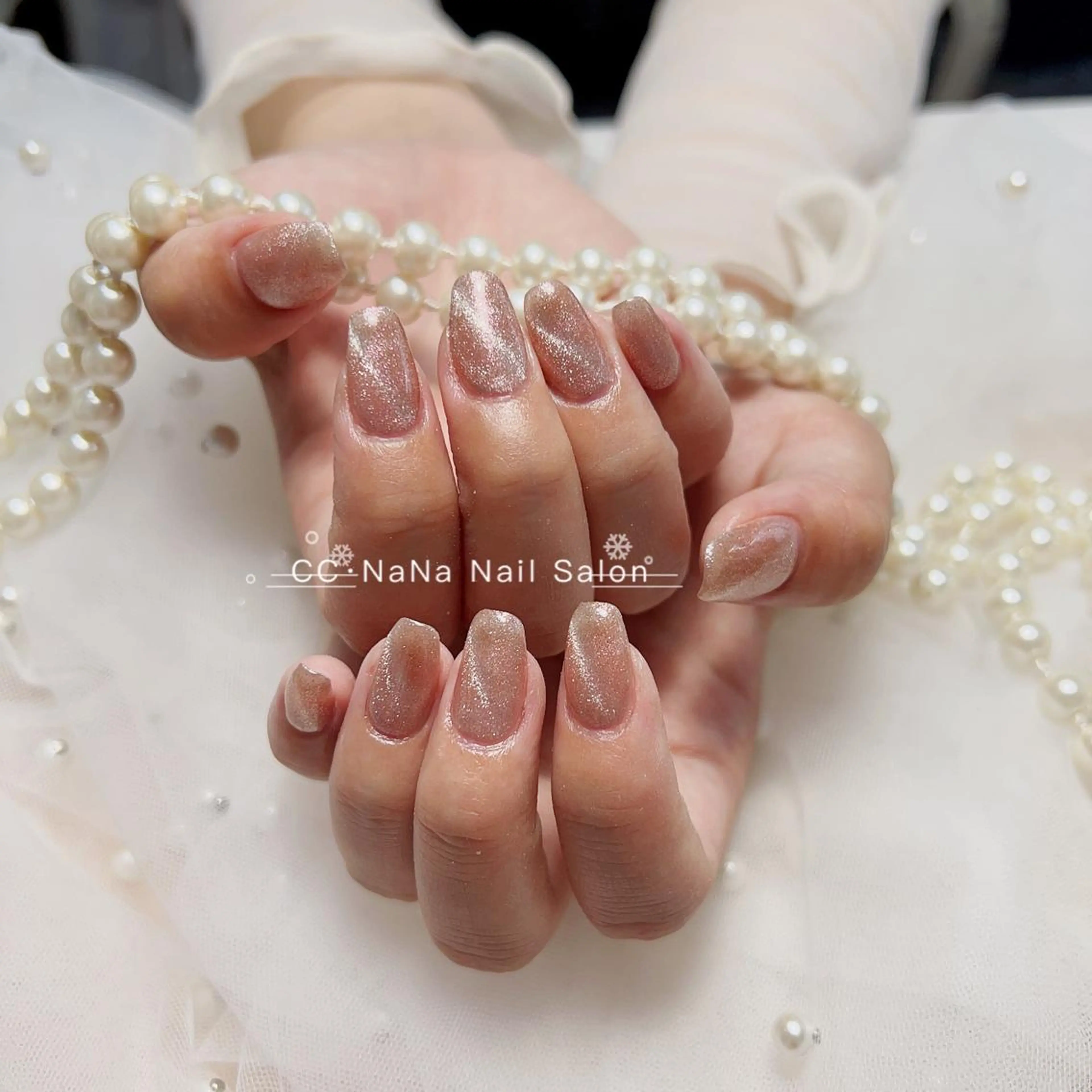 ネイル チークネイル フラッシュネイル ジェルネイル ハート キラキラネイル ハンドネイル 💎CC・NaNa 韓国風ネイル🌙Cのネイルデザイン