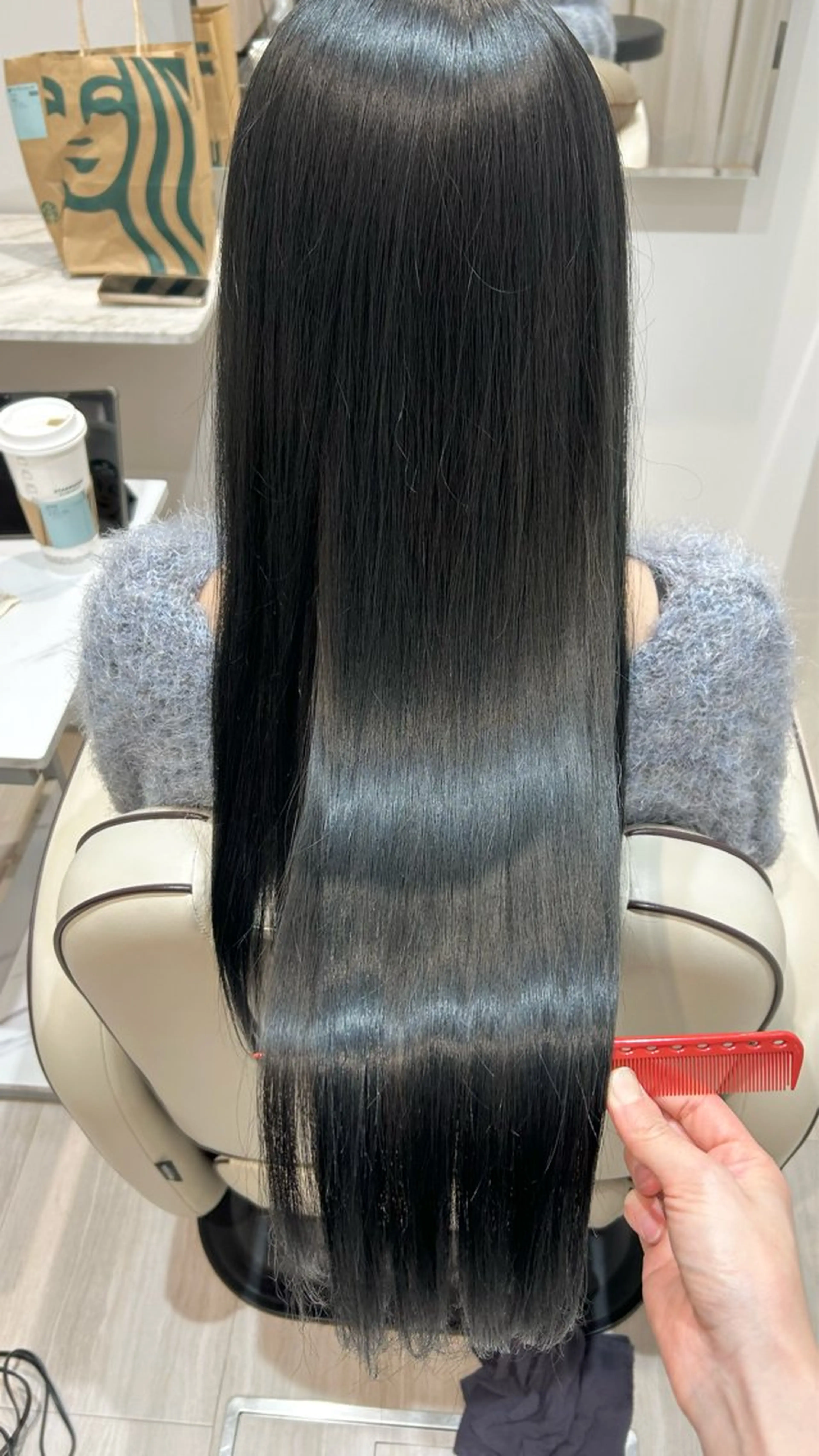 ロング カット ヘアカラー トリートメント 似合わせ艶髪カラー ❤️ハダユミのヘアスタイル