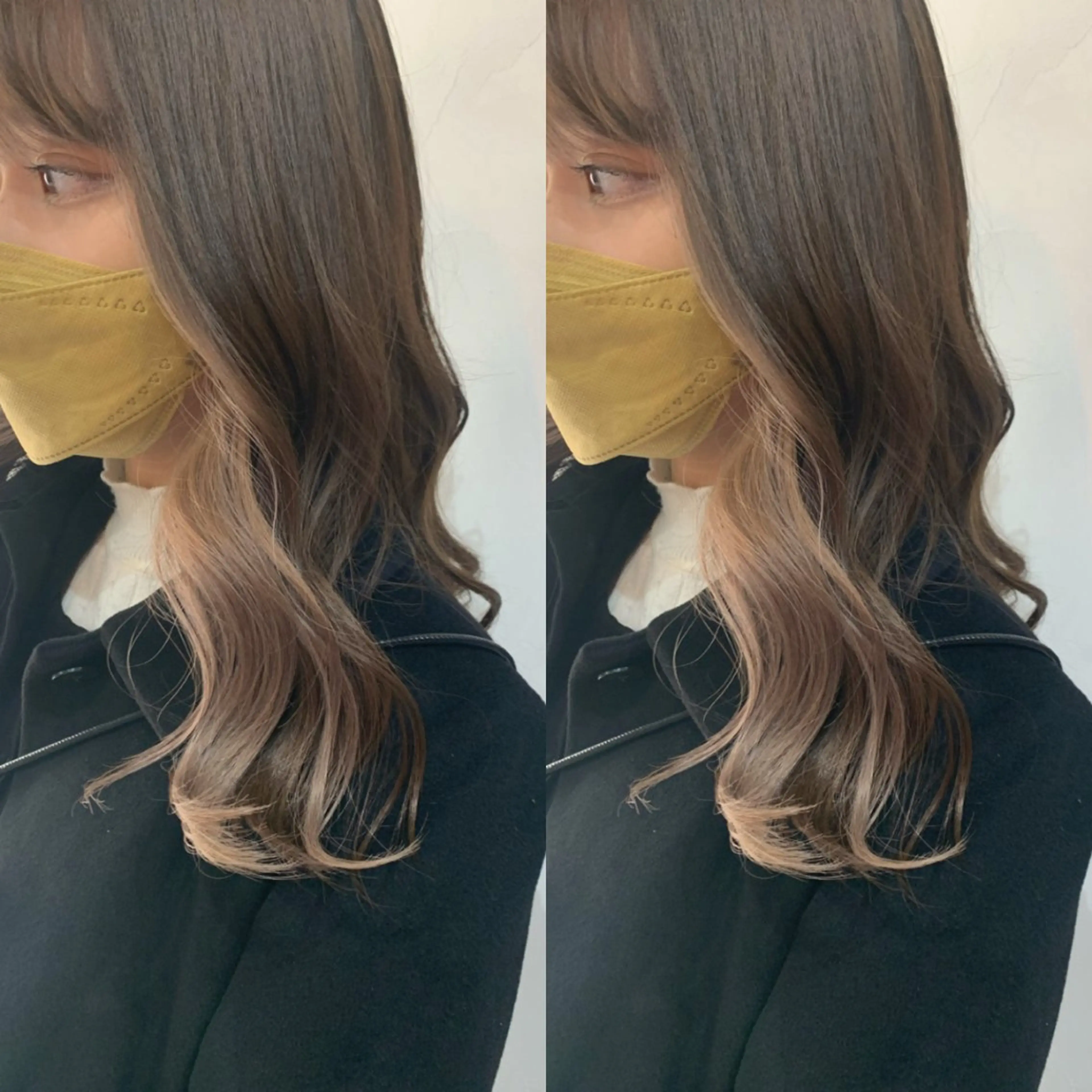 セミロング カラー ヘアアレンジ ヘアカラー kei/透明感カラー /ベージュ/髪質改善のヘアスタイル