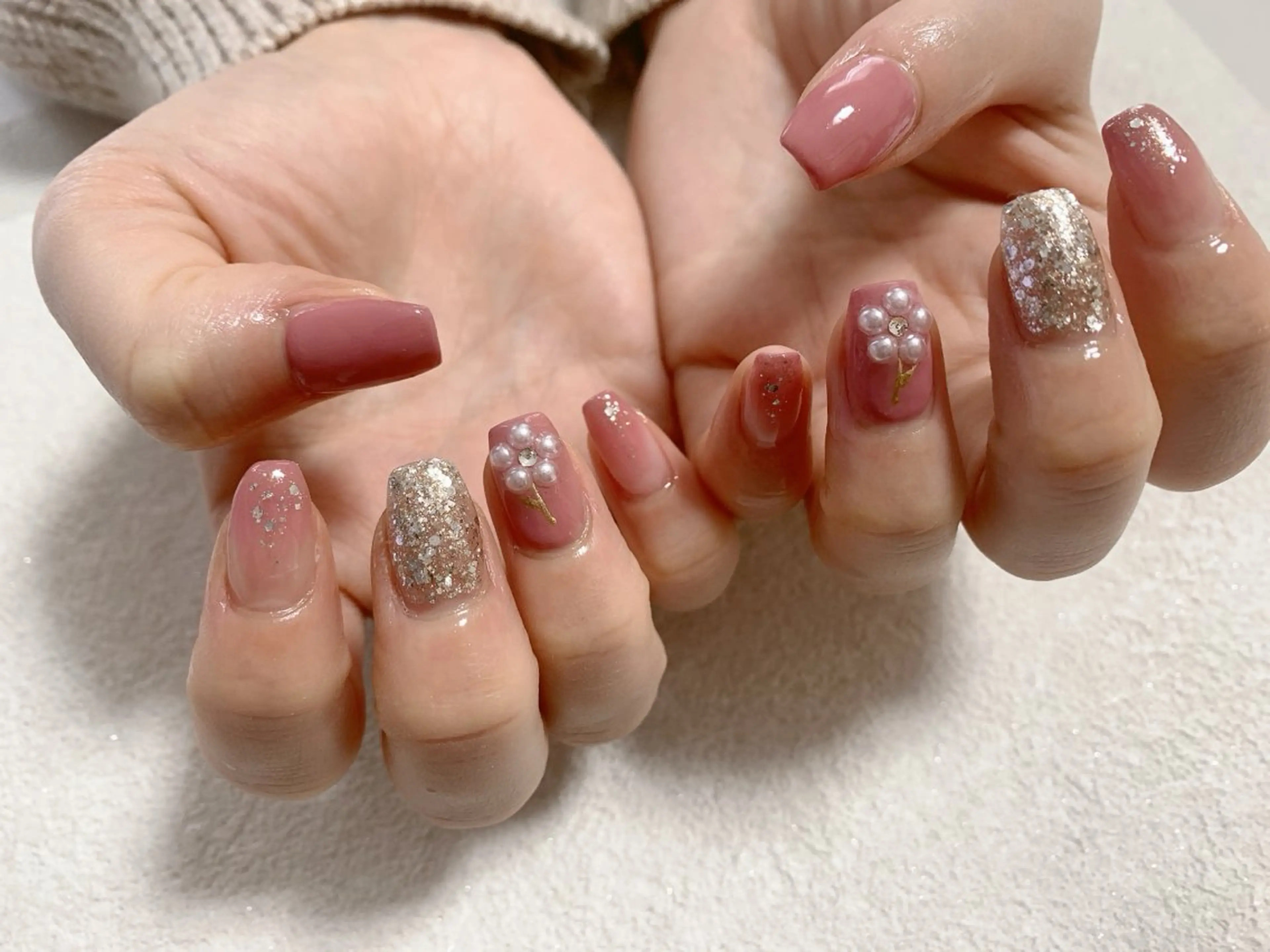 ネイル フラワーネイル ジェルネイル メンズネイル ワンカラーネイル パラジェル kiki nail たまプラーザのネイルデザイン