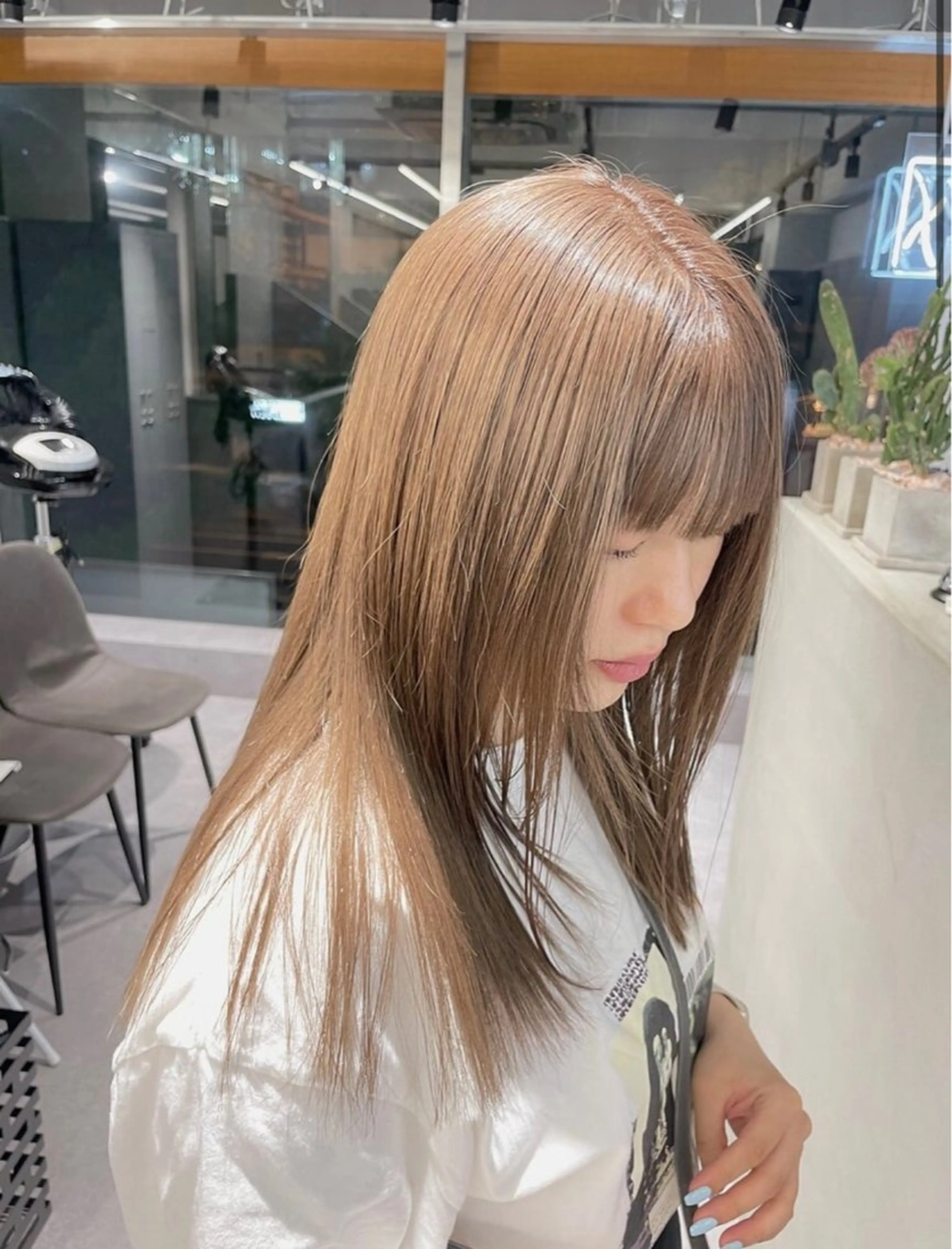 セミロング カラー 心斎橋・北堀江 Bunt@のヘアスタイル