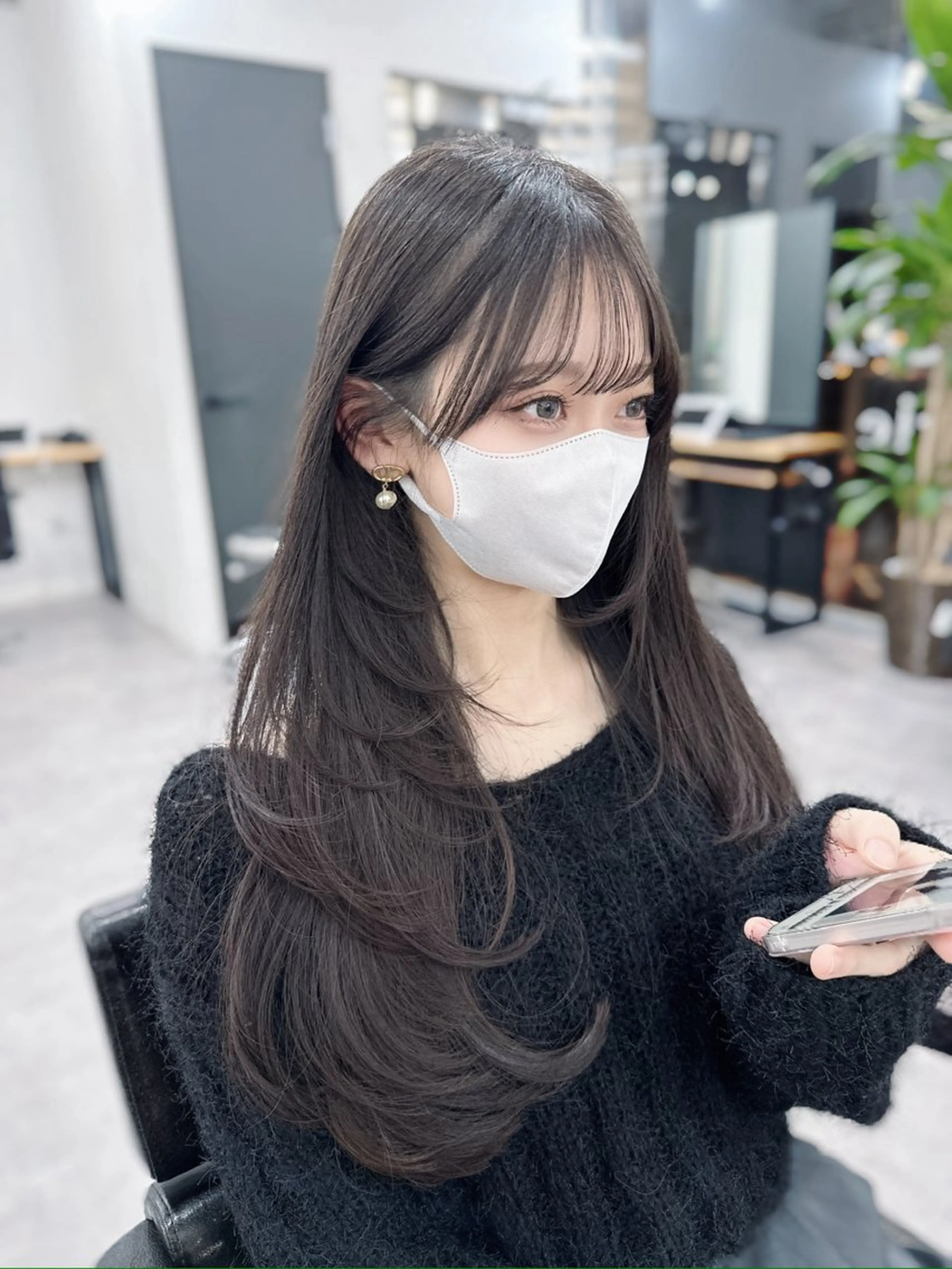 ロング 韓国風ヘア kiti Sakaeのヘアスタイル