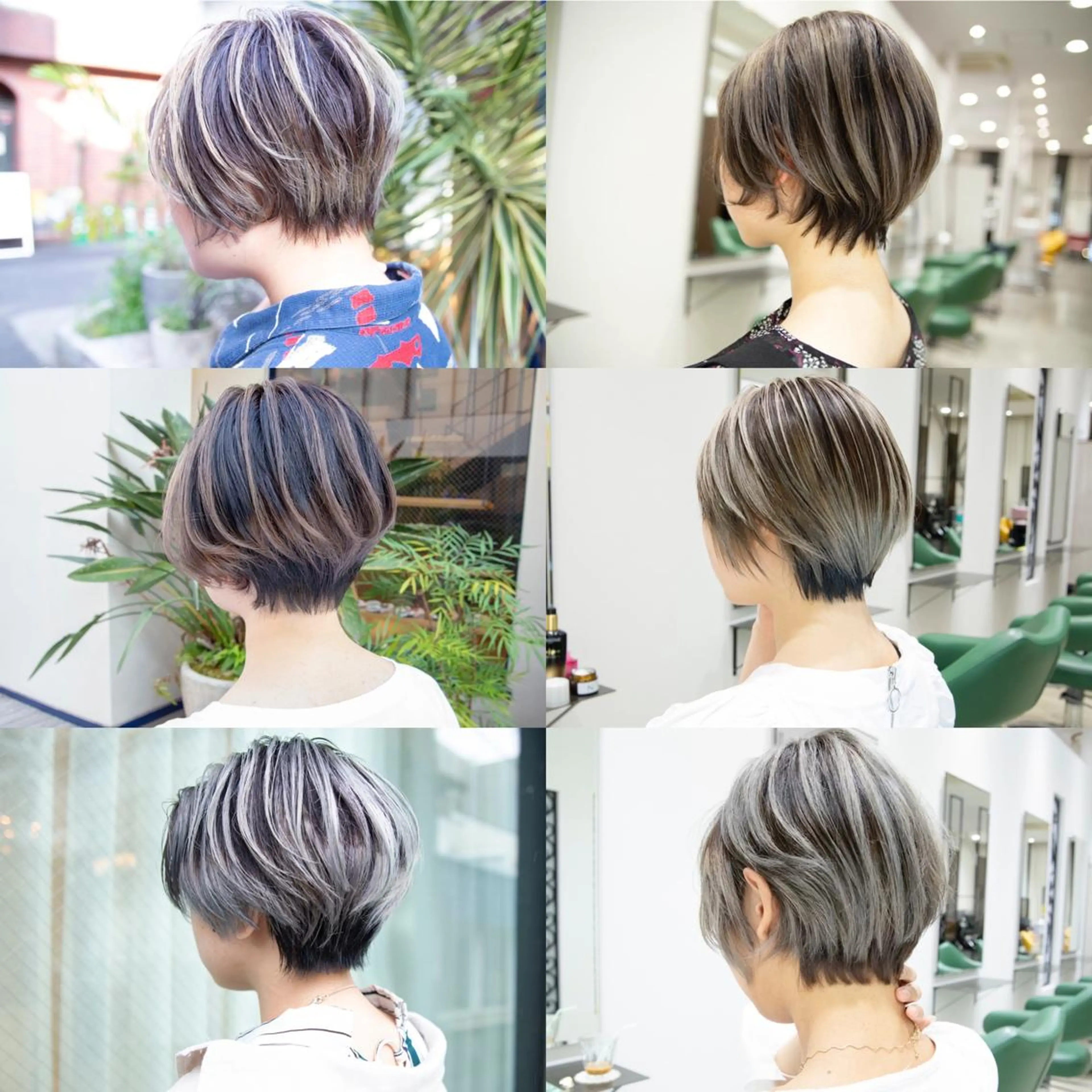 ショート カラー バレイヤージュ レイヤーカット ショートヘア カット Re:ta Hair 飯田淳平のヘアスタイル